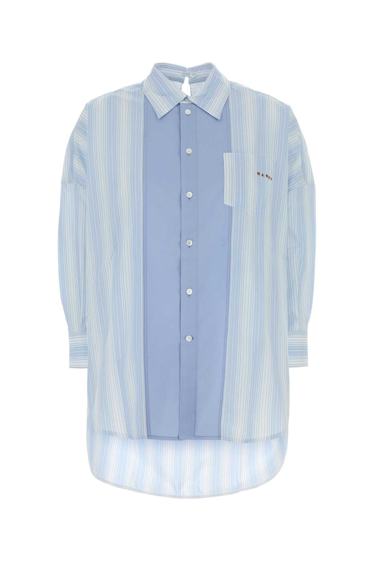 Marni Women Embroidered Cotton Oversize Shirt MARNI
