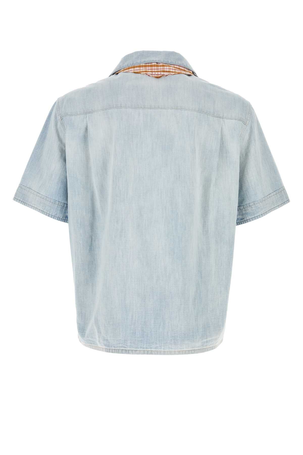 Marni Men Light-Blue Chambray Shirt MARNI