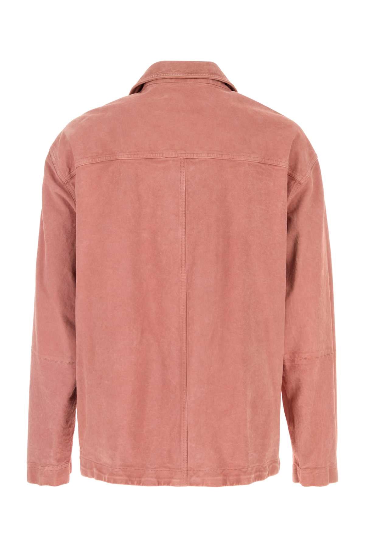 Marni Men Pink Suede Shirt MARNI