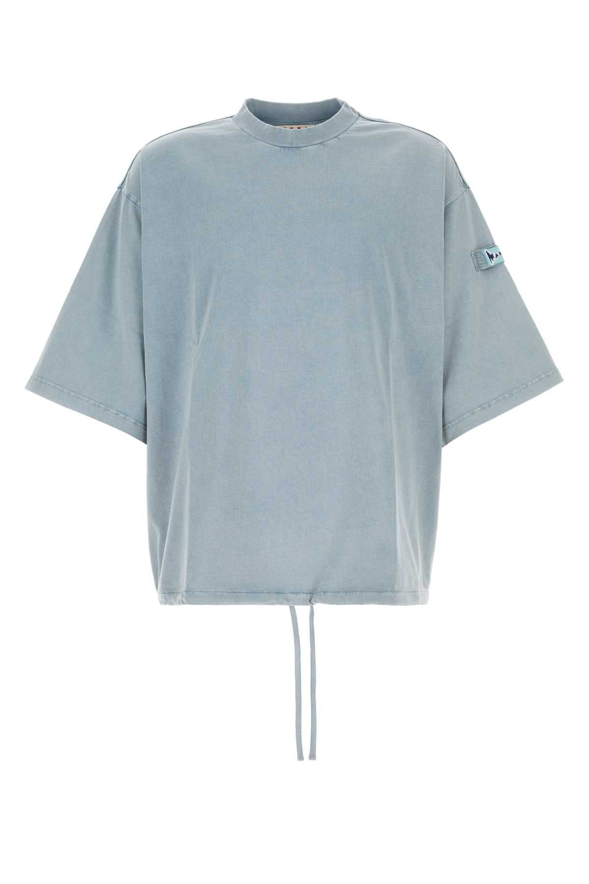 Marni Men Light Blue Cotton Oversize T-Shirt MARNI