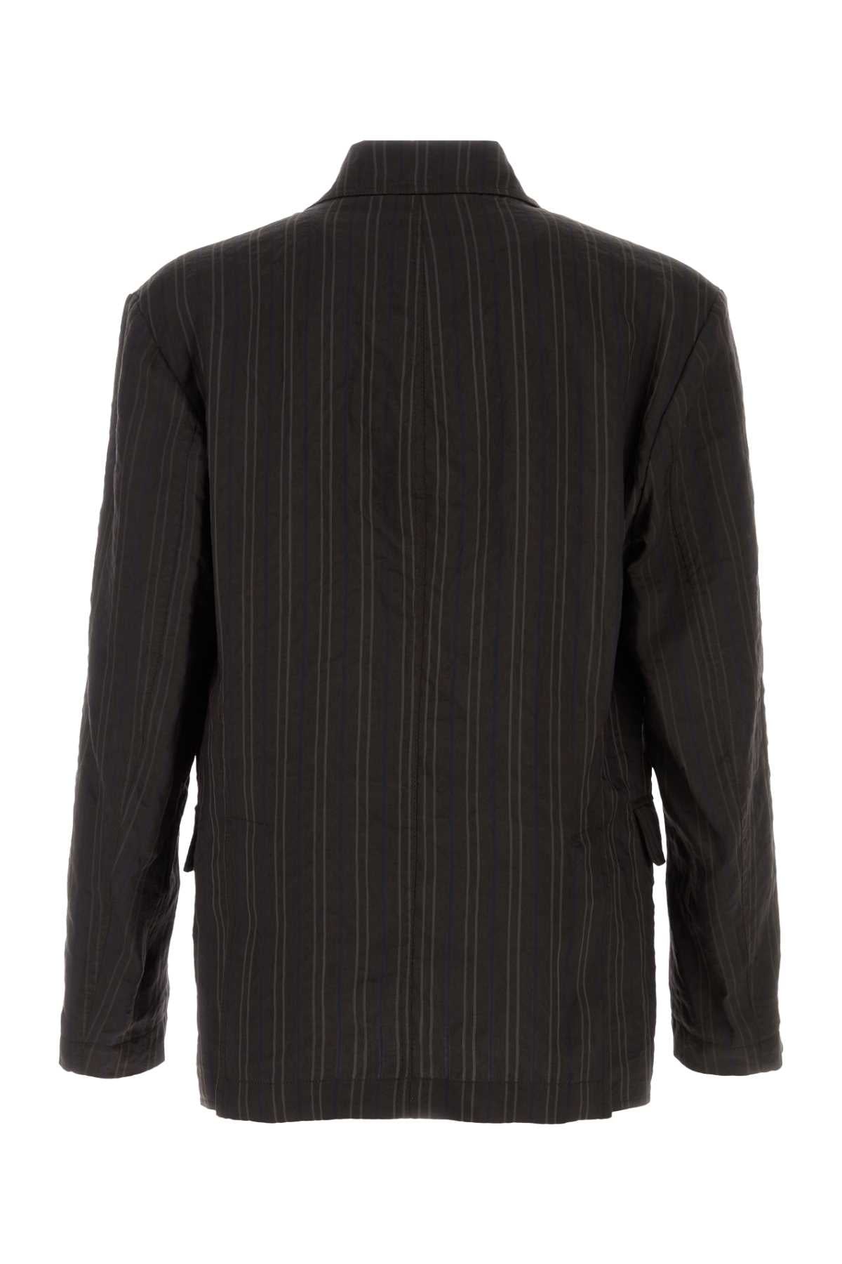 Salvatore Ferragamo Men Embroidered Linen Blend Blazer FERRAGAMO