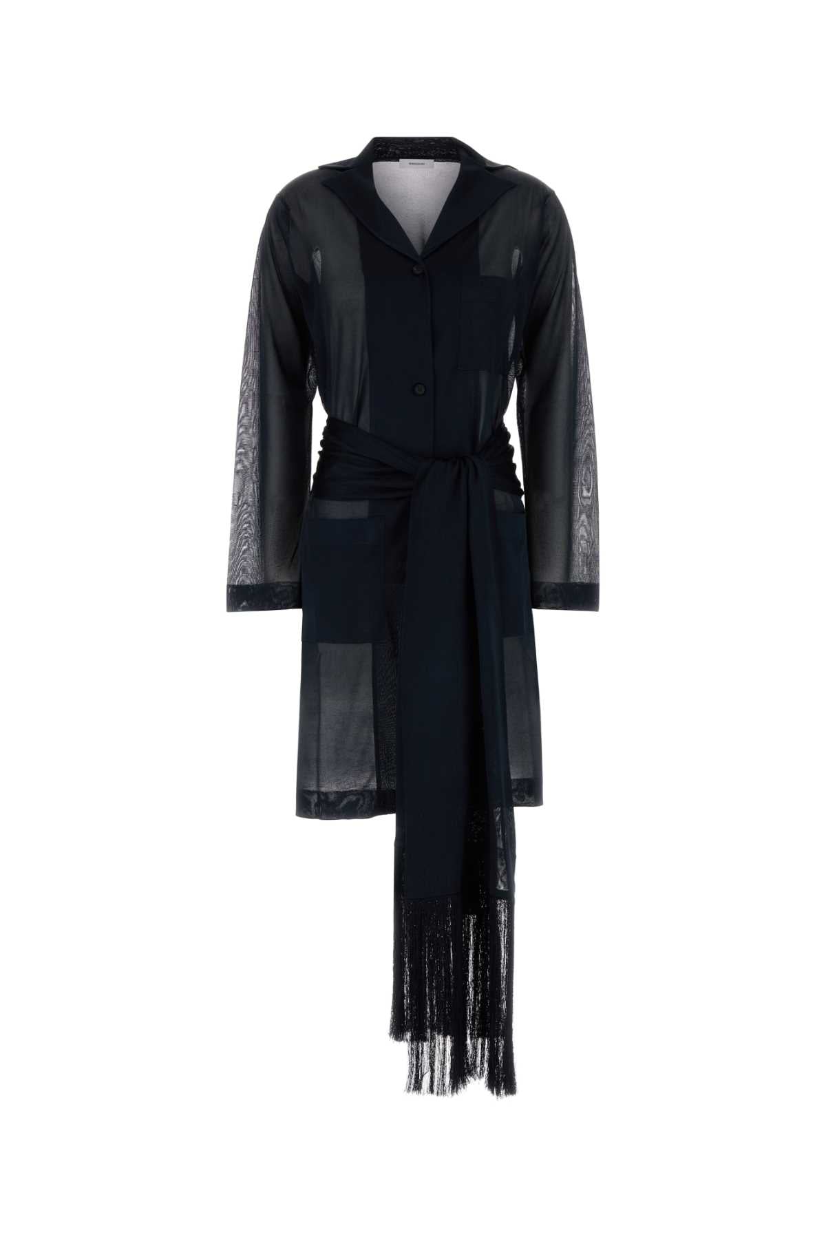 Salvatore Ferragamo Women Midnight Blue Knit Cardigan FERRAGAMO