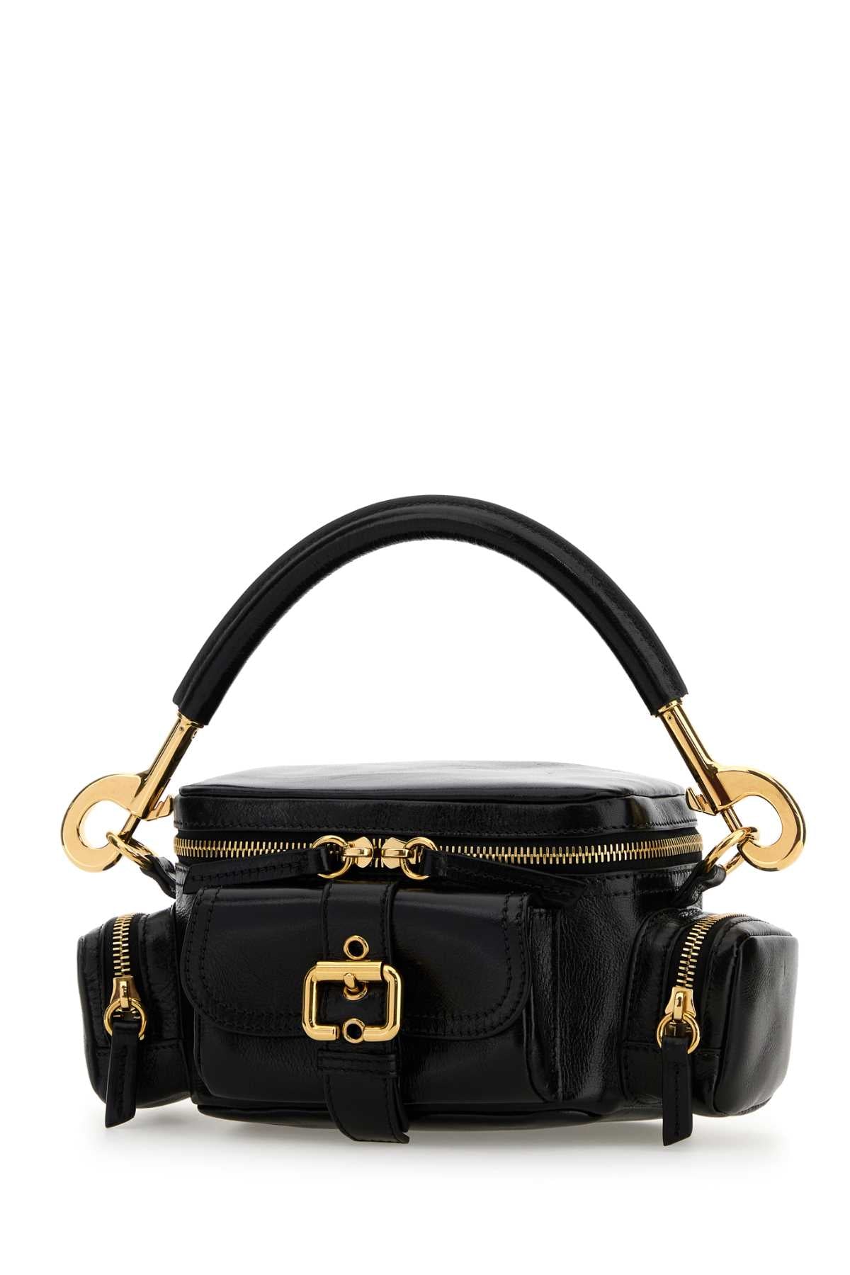 Chloe Women Black Leather Small Camera Bag Handbag CHLOE