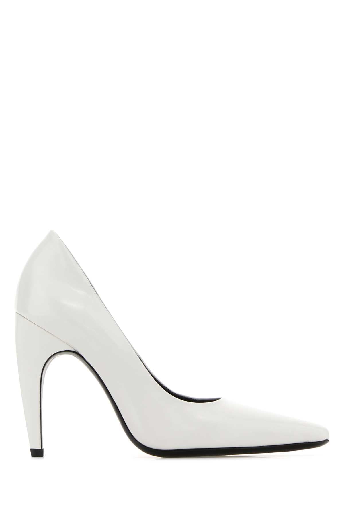 Jude Women White Leather Fame Pumps JUDE
