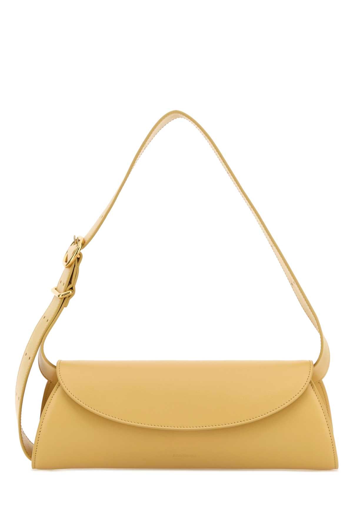 Jil Sander Women Yellow Leather Small Cannolo Shoulder Bag JIL SANDER
