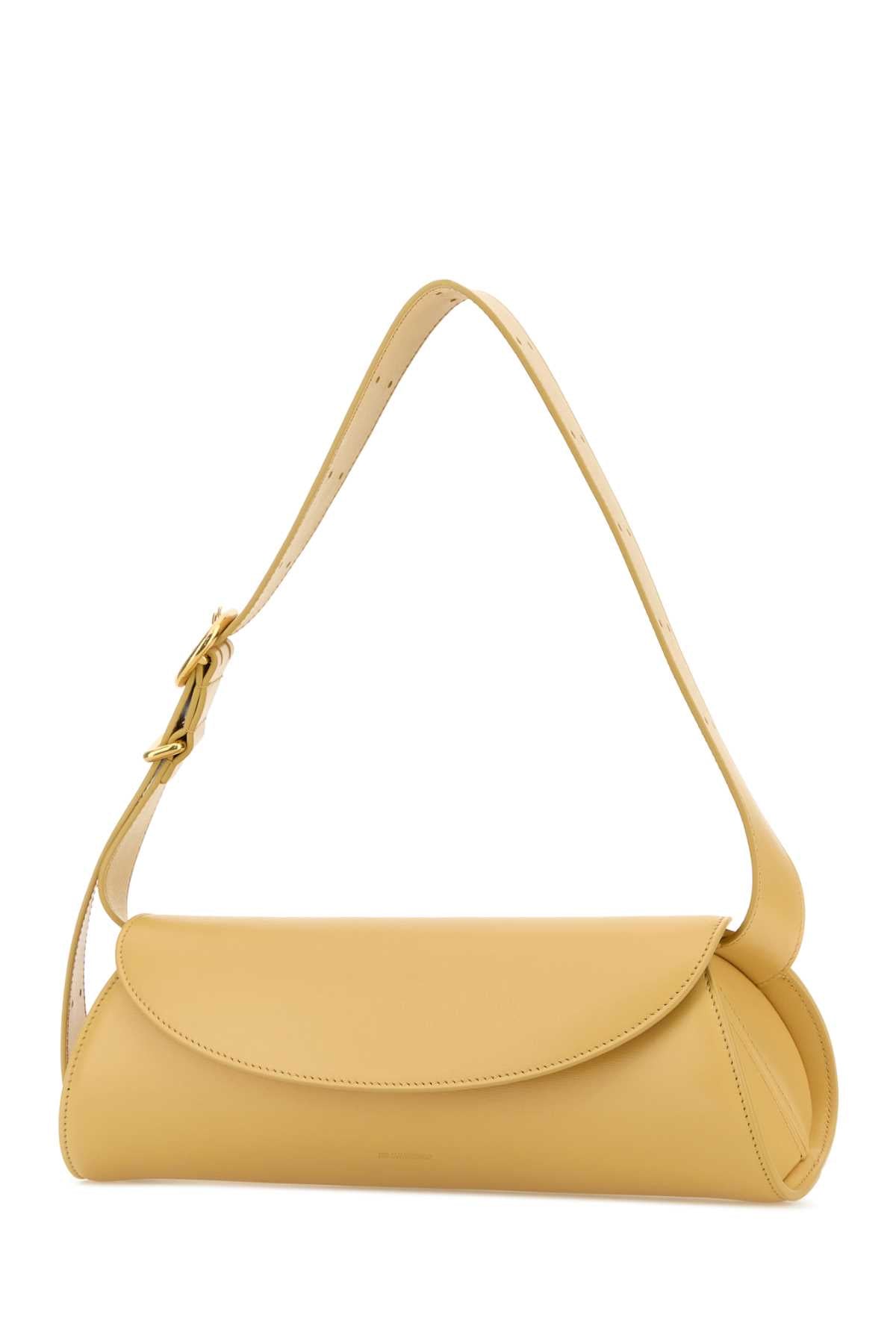 Jil Sander Women Yellow Leather Small Cannolo Shoulder Bag JIL SANDER