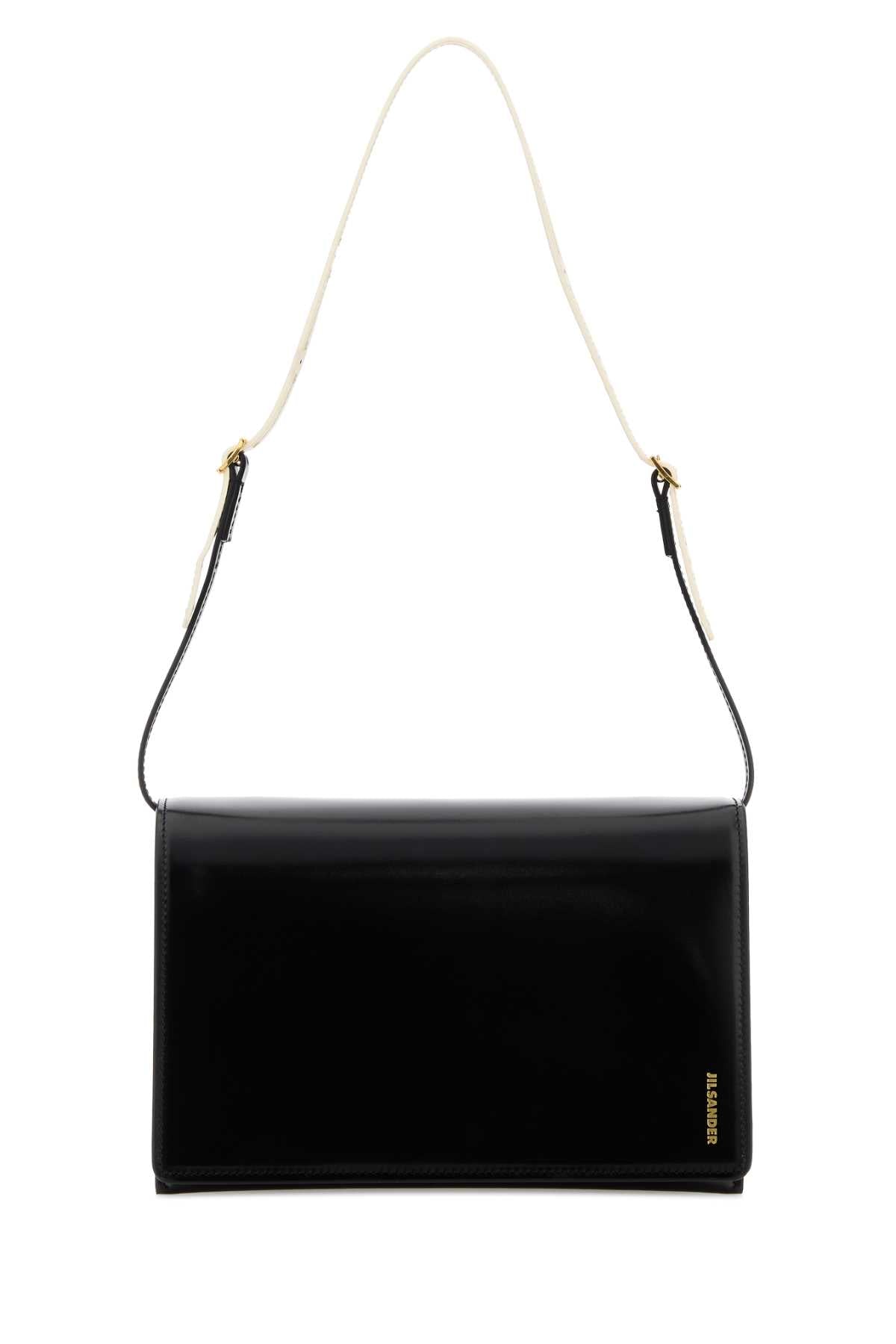 Jil Sander Women Black Leather Small File Shoulder Bag JIL SANDER
