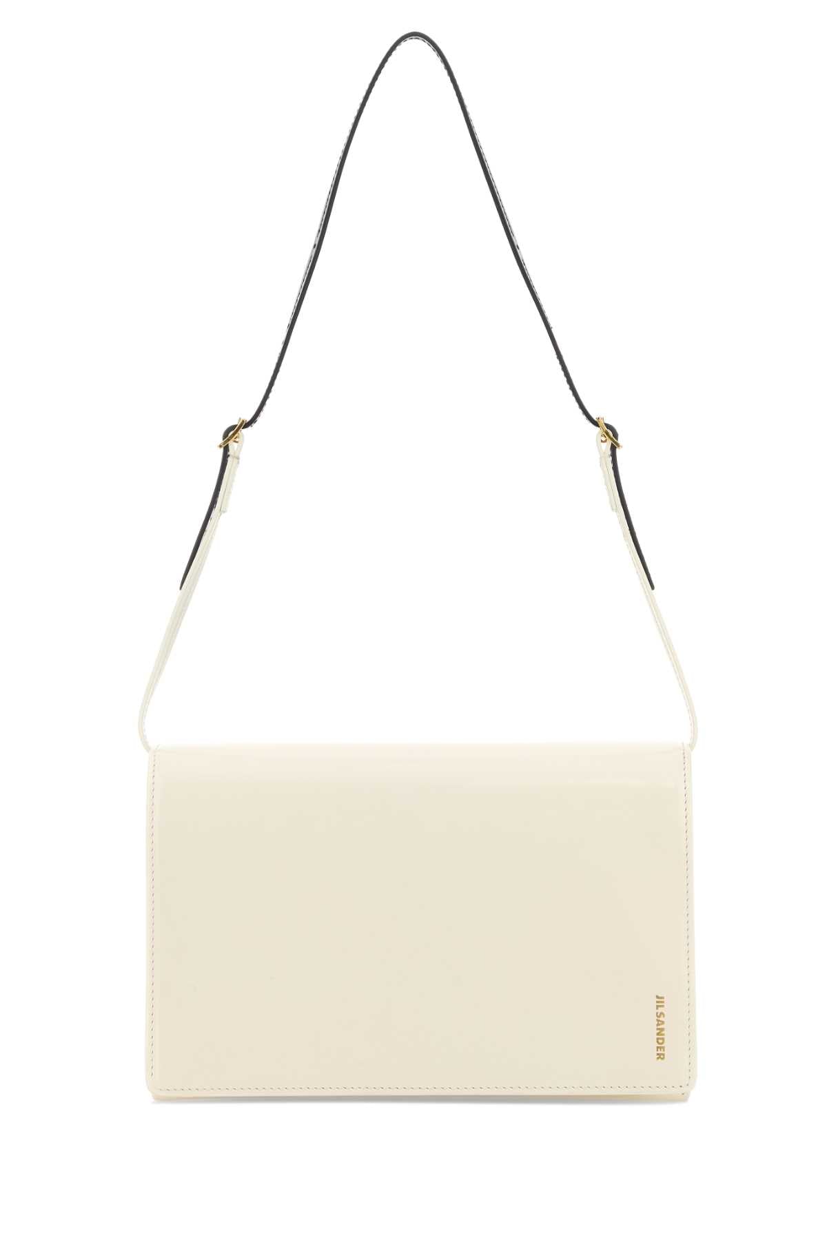 Jil Sander Women Ivory Leather Small File Shoulder Bag JIL SANDER