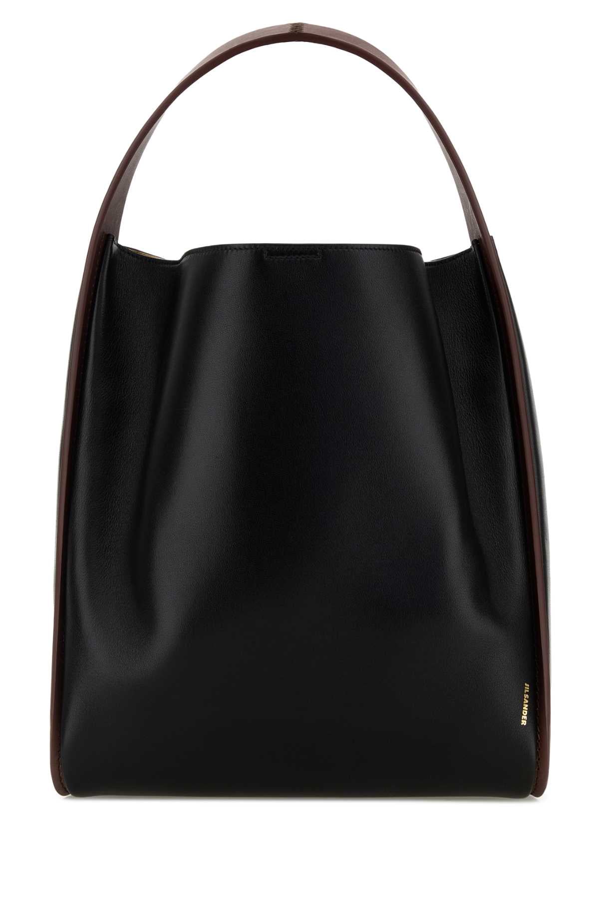 Jil Sander Women Black Leather Pivot Bucket Bag JIL SANDER