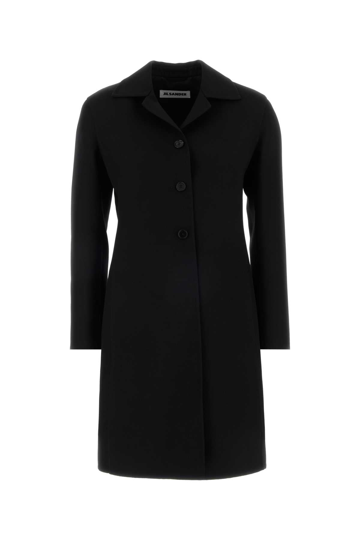 Jil Sander Women Black Twill Coat JIL SANDER