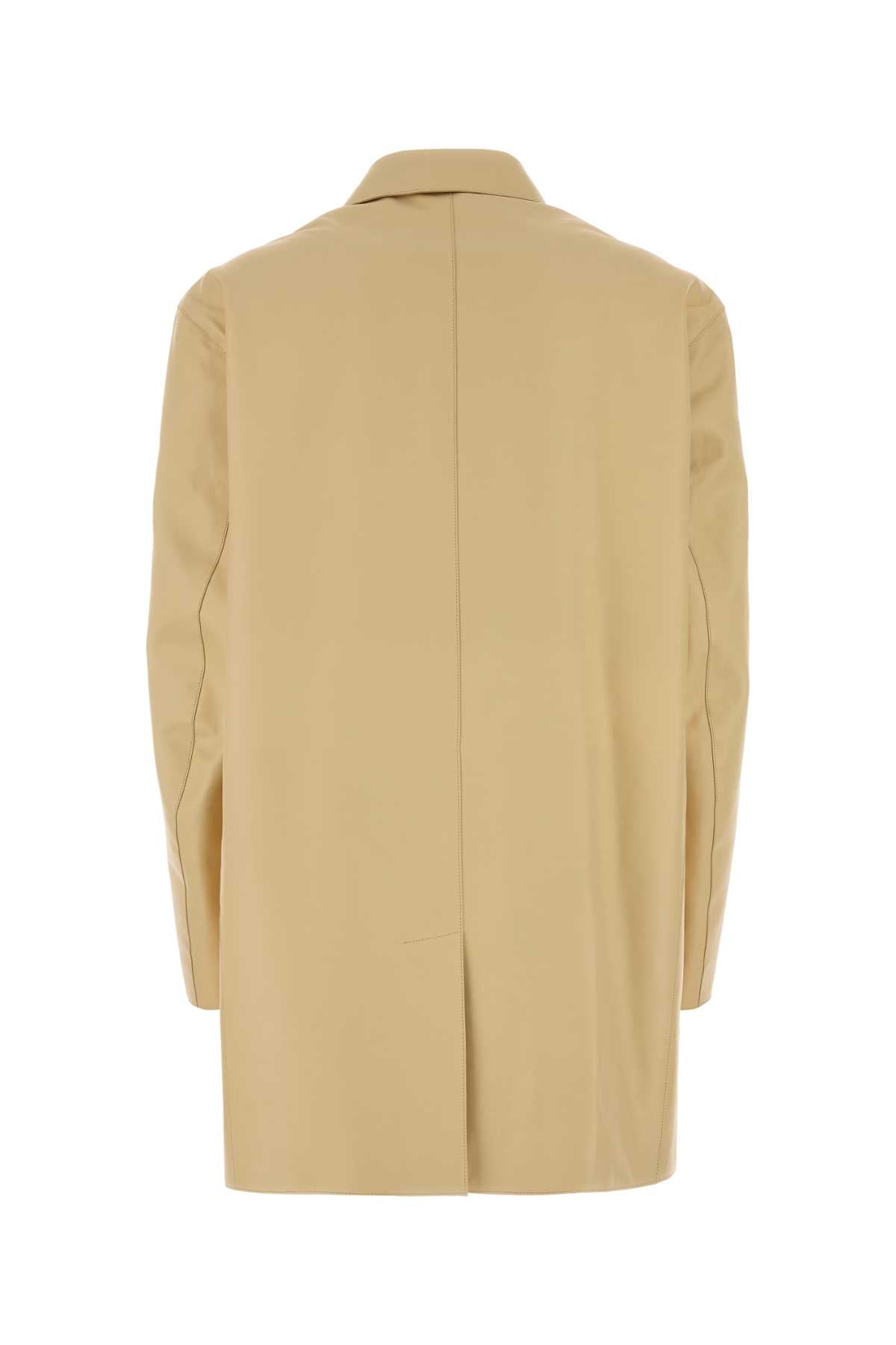 Jil Sander Women Cream Leather Blazer JIL SANDER