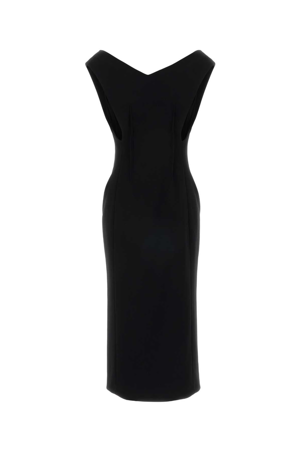 Jil Sander Women Black Crepe Dress JIL SANDER