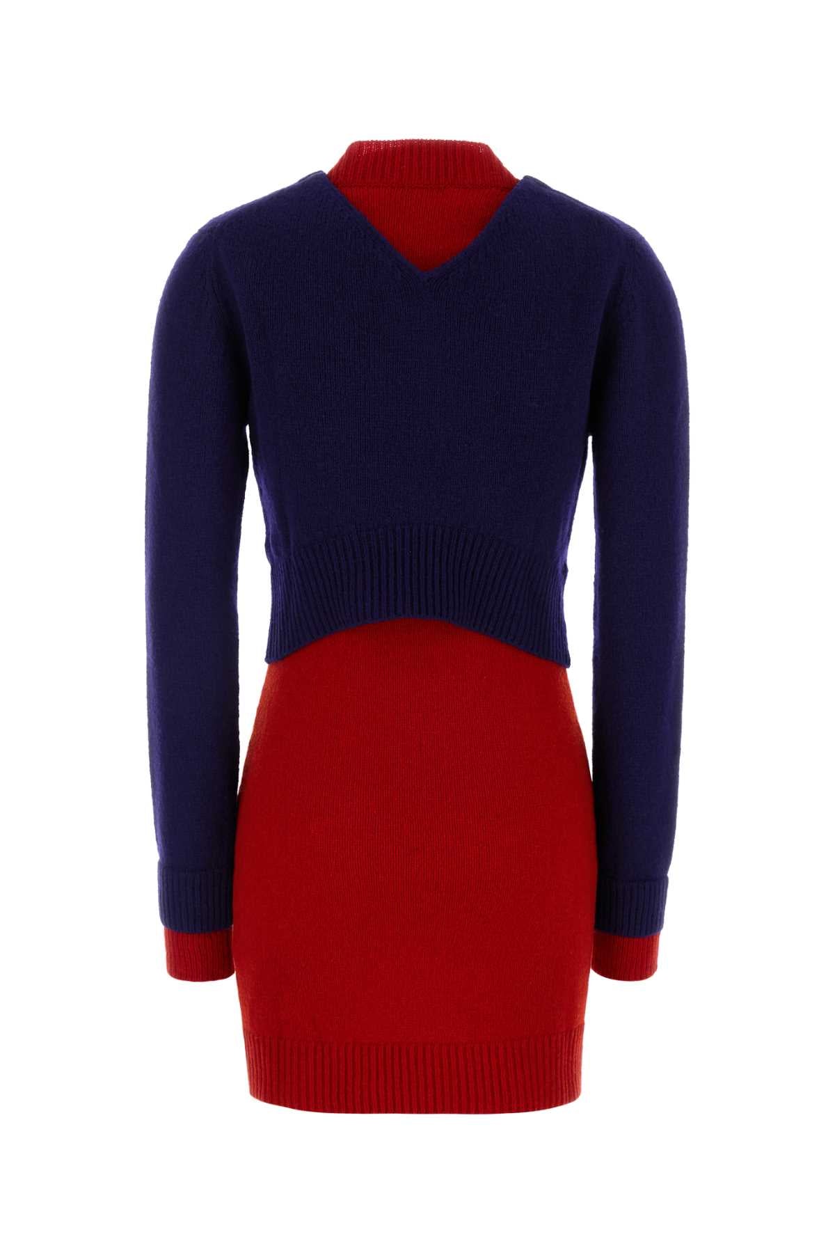 Jil Sander Women Two-Tone Wool Blend Dress JIL SANDER
