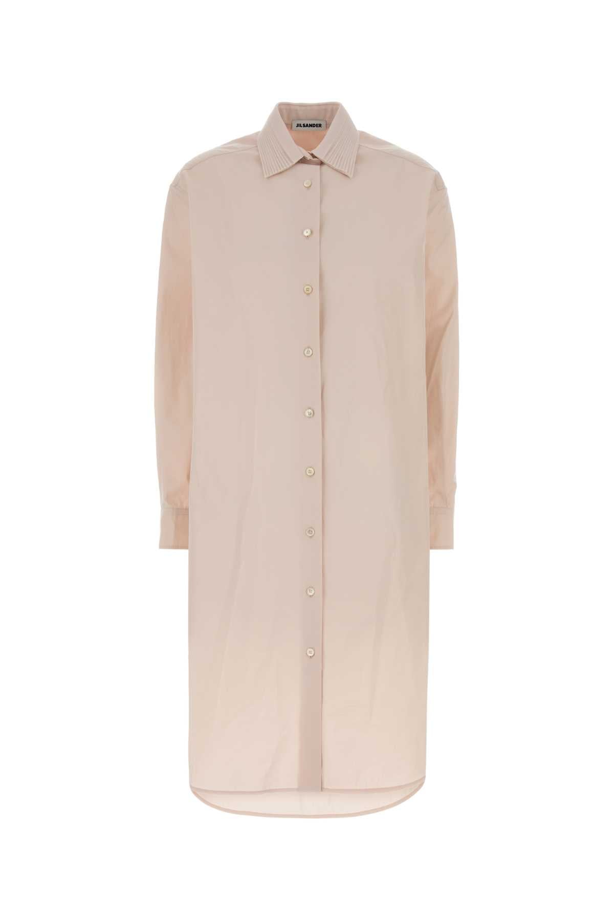 Jil Sander Women Light Pink Poplin Shirt Dress JIL SANDER