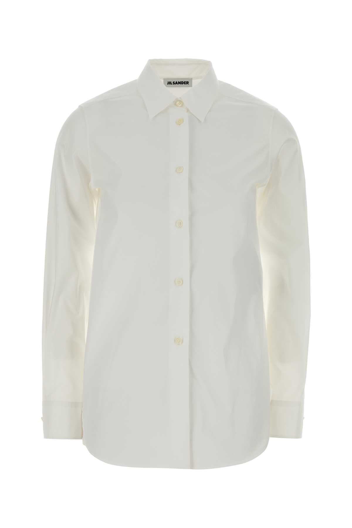 Jil Sander Women White Poplin Shirt JIL SANDER