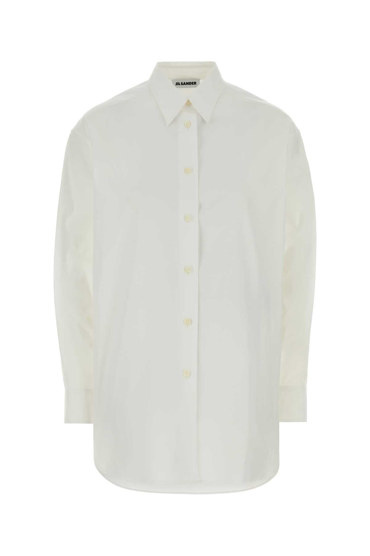 Jil Sander Women White Poplin Oversize Shirt JIL SANDER