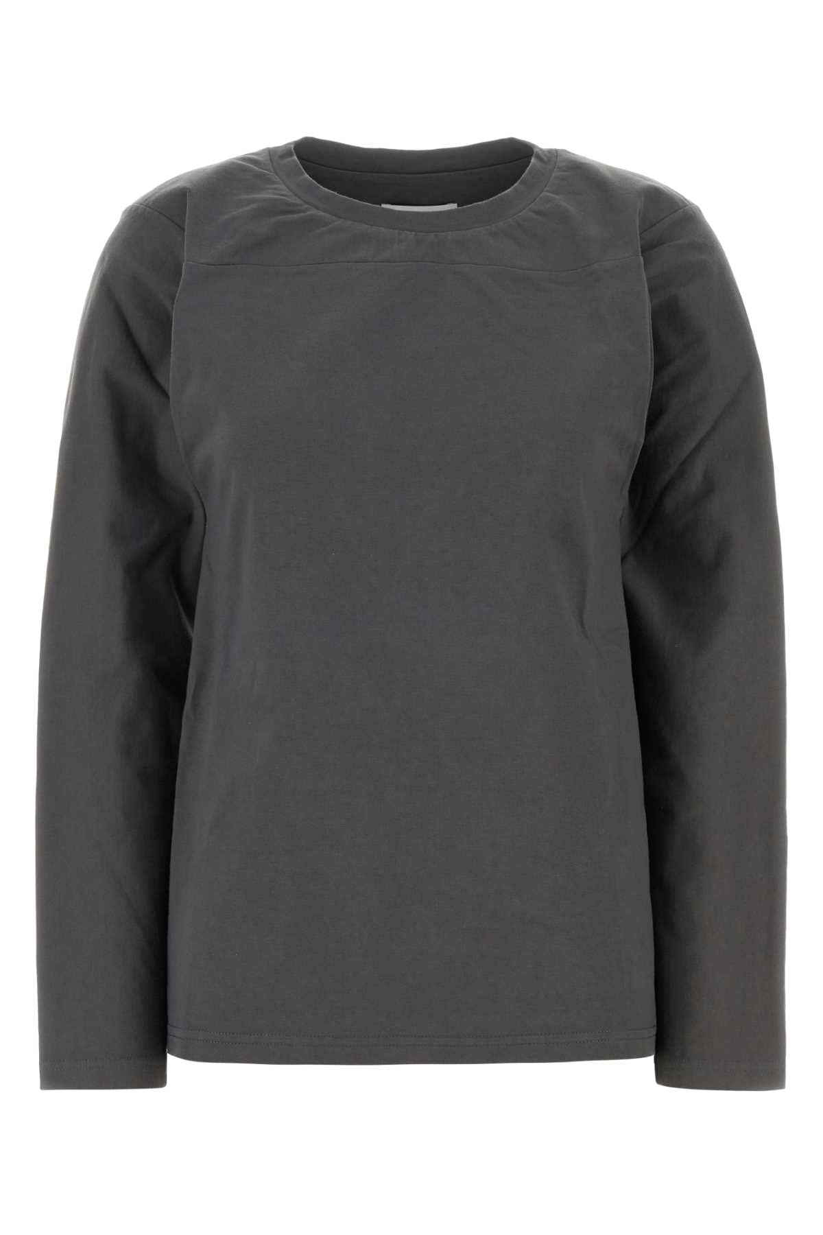 Jil Sander Women Dark Grey Cotton T-Shirt JIL SANDER