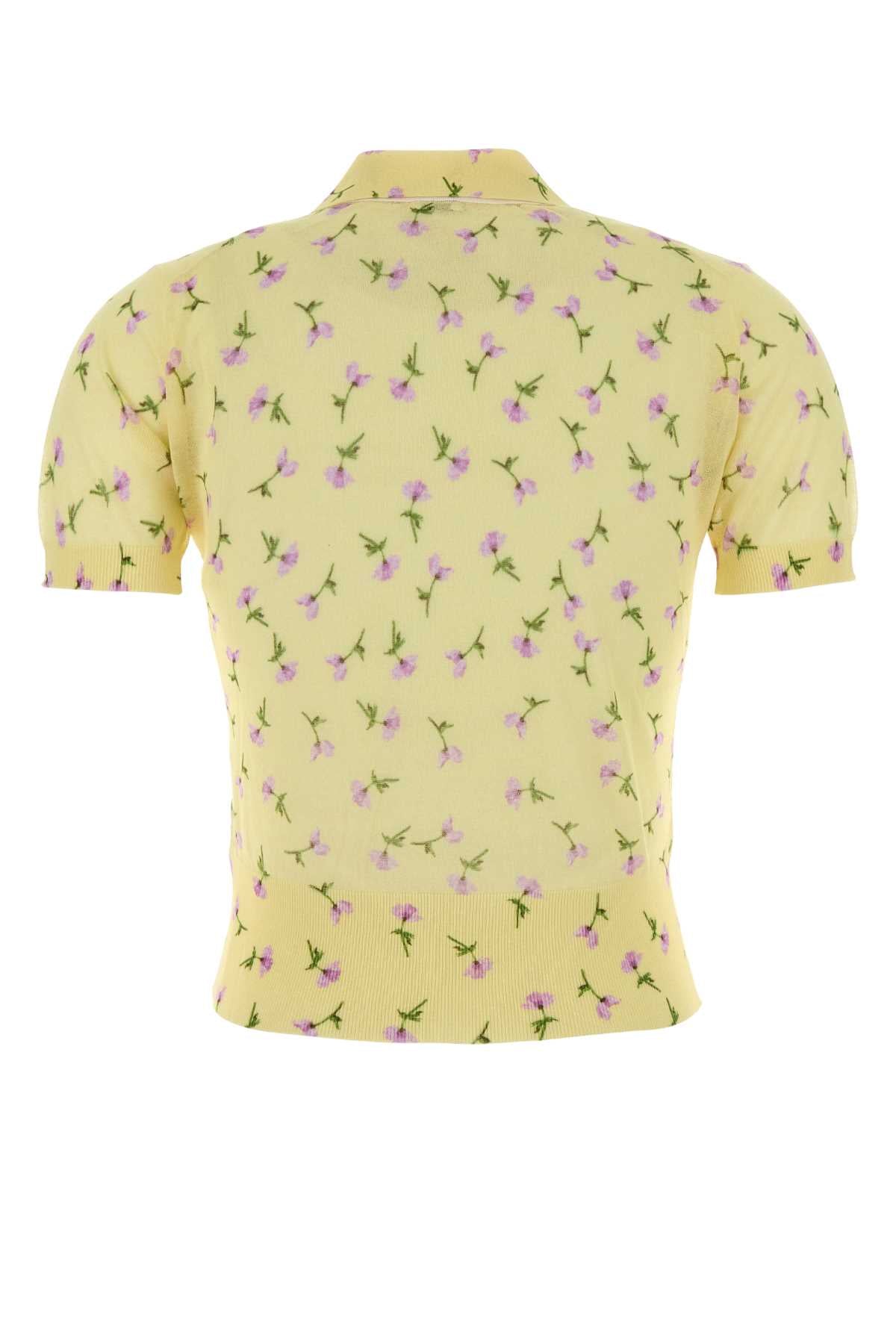 Jil Sander Women Printed Cotton Blend Polo Shirt JIL SANDER