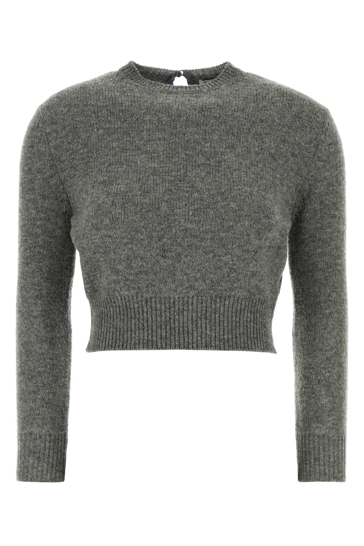 Jil Sander Women Grey Wool Blend Sweater JIL SANDER