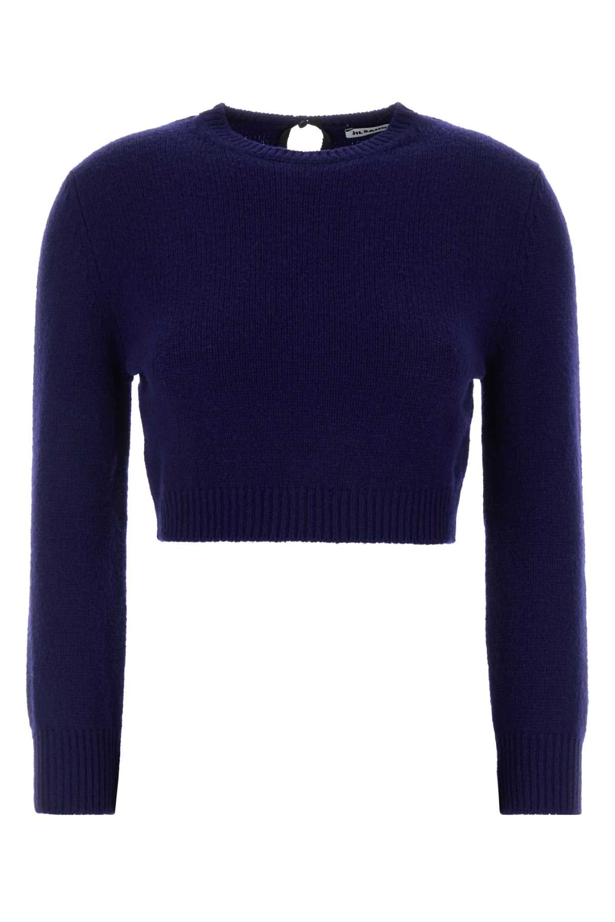 Jil Sander Women Blue Wool Blend Sweater JIL SANDER