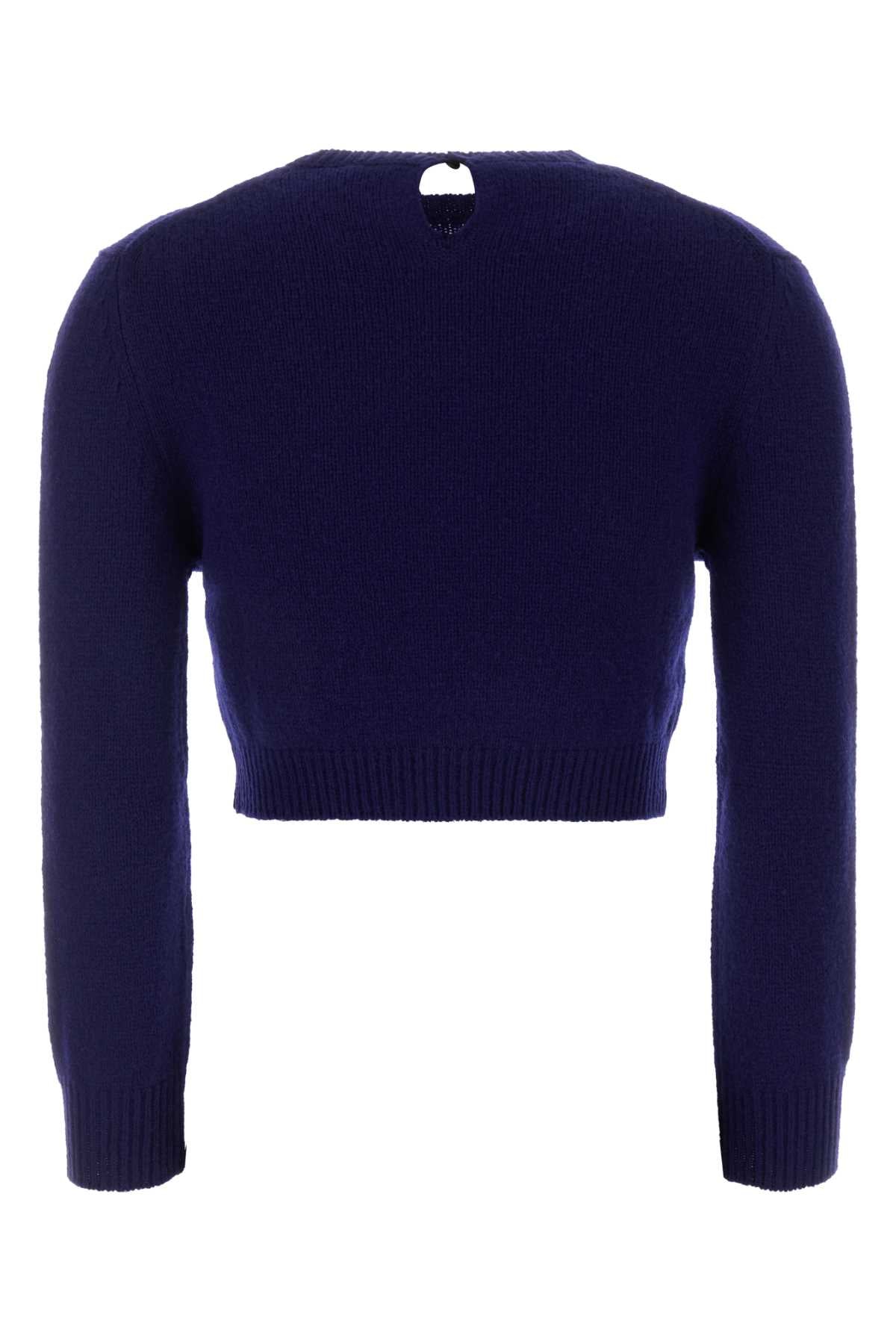 Jil Sander Women Blue Wool Blend Sweater JIL SANDER