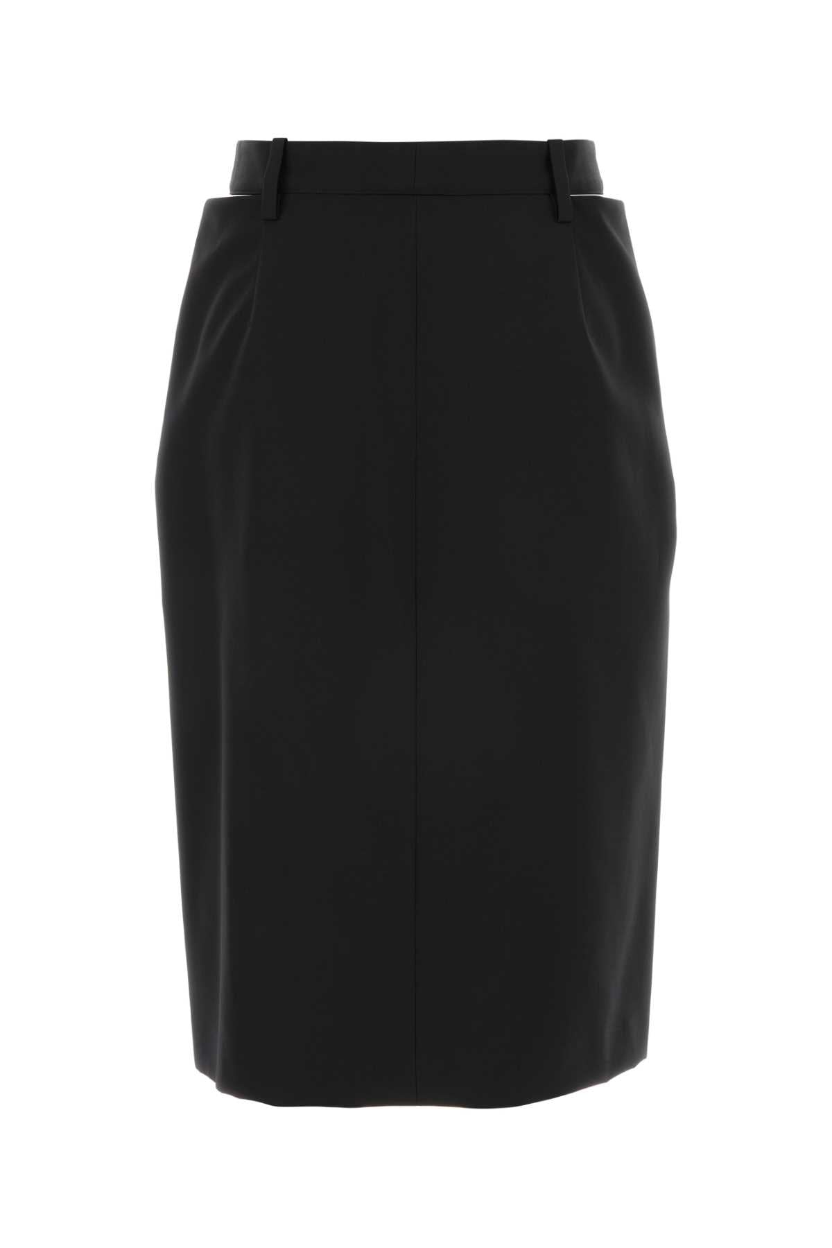 Jil Sander Women Black Wool Skirt JIL SANDER