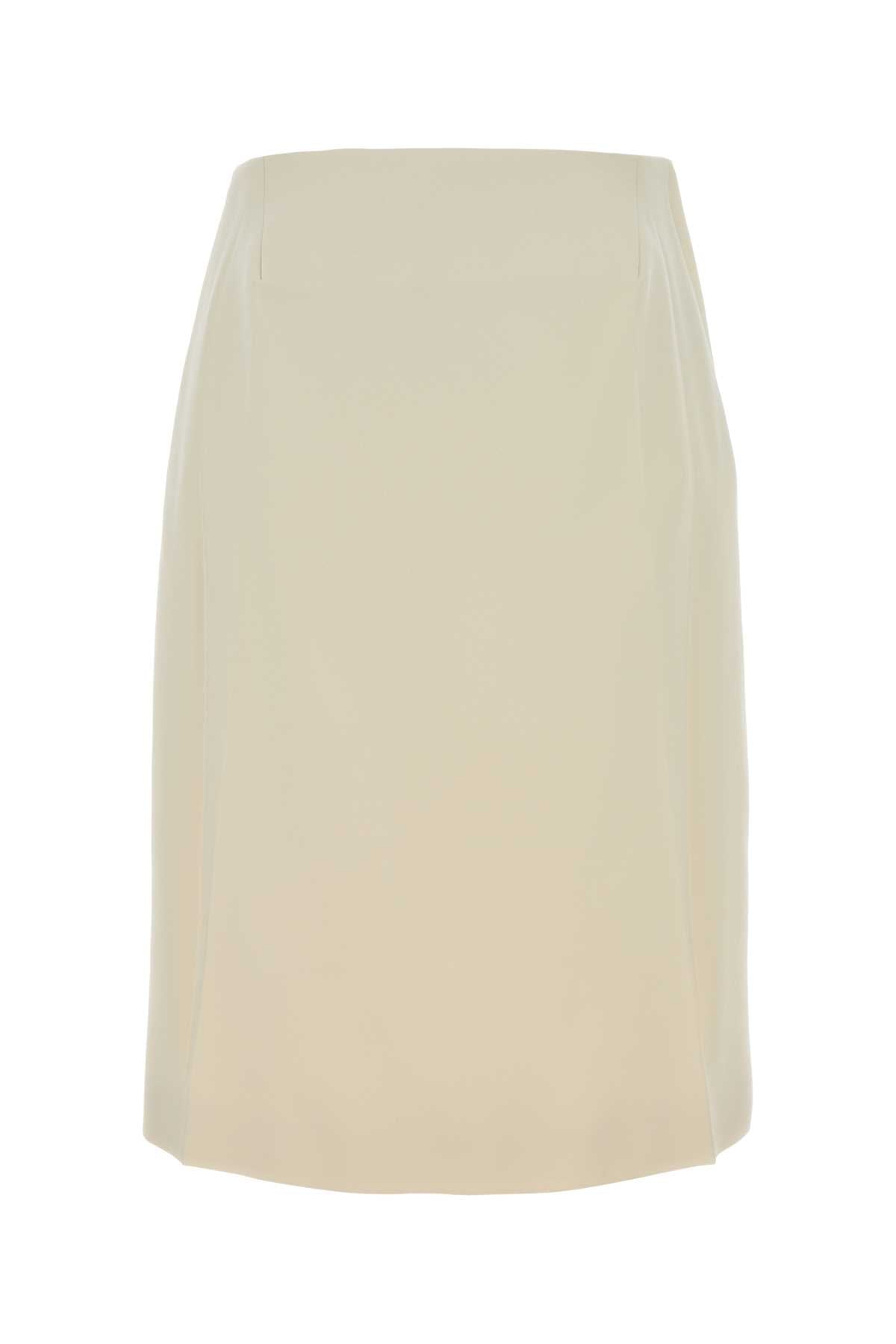 Jil Sander Women Ivory Crepe Skirt JIL SANDER