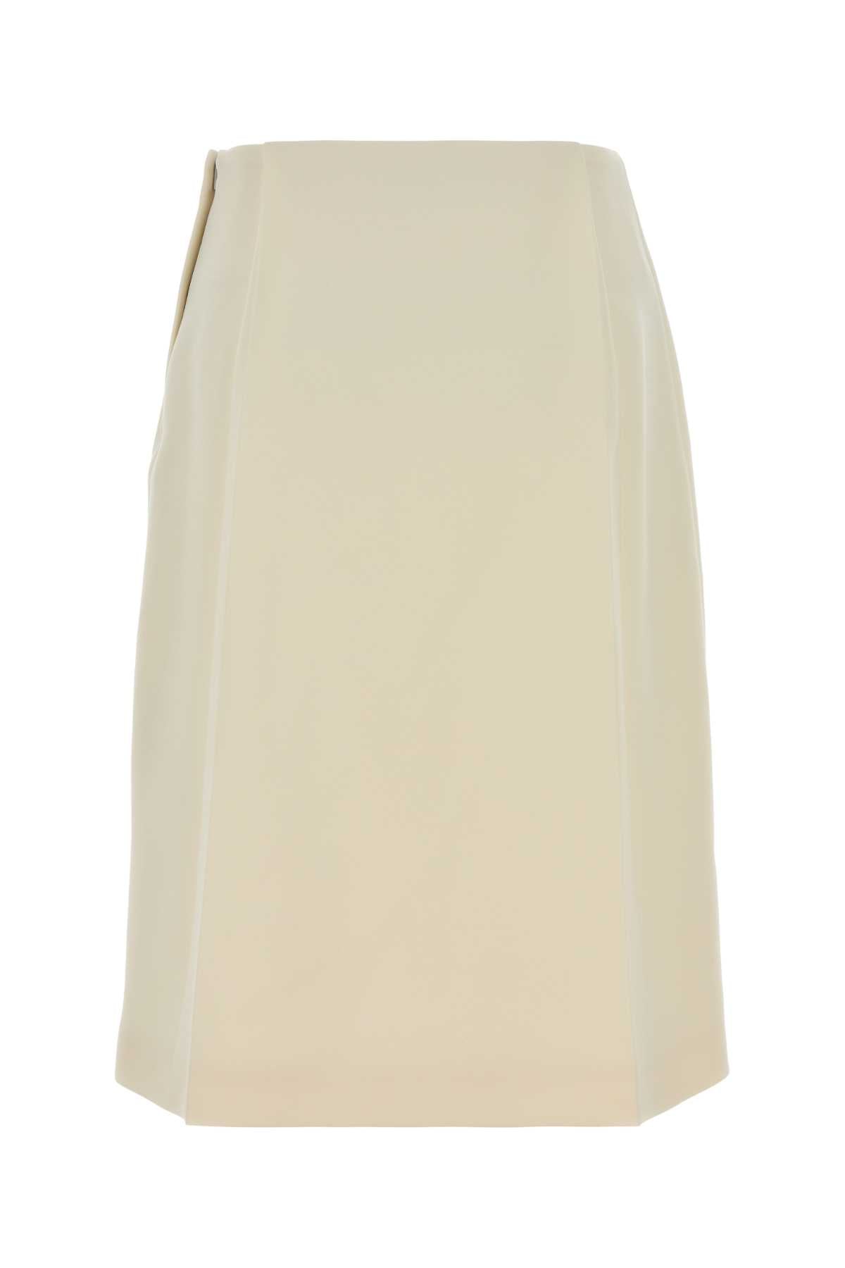 Jil Sander Women Ivory Crepe Skirt JIL SANDER