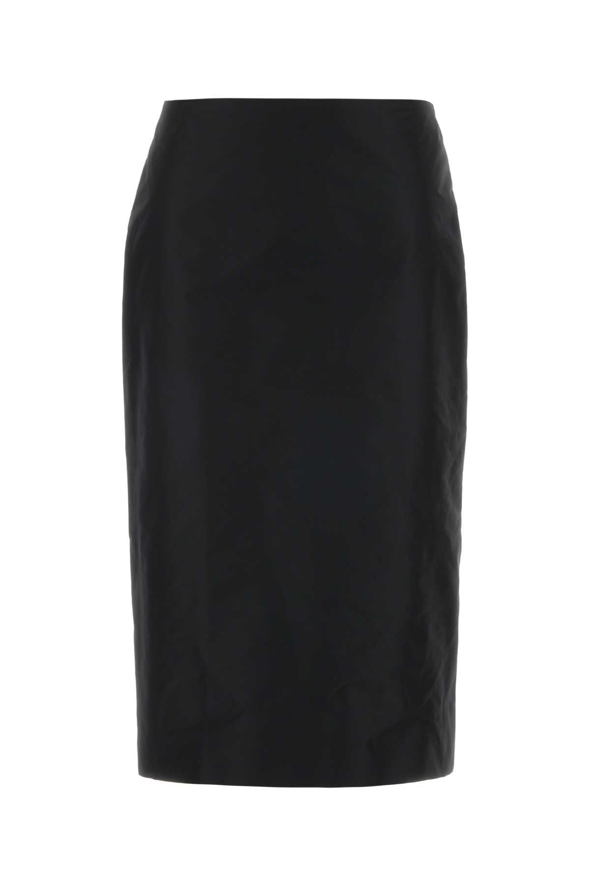 Jil Sander Women Black Faille Skirt JIL SANDER