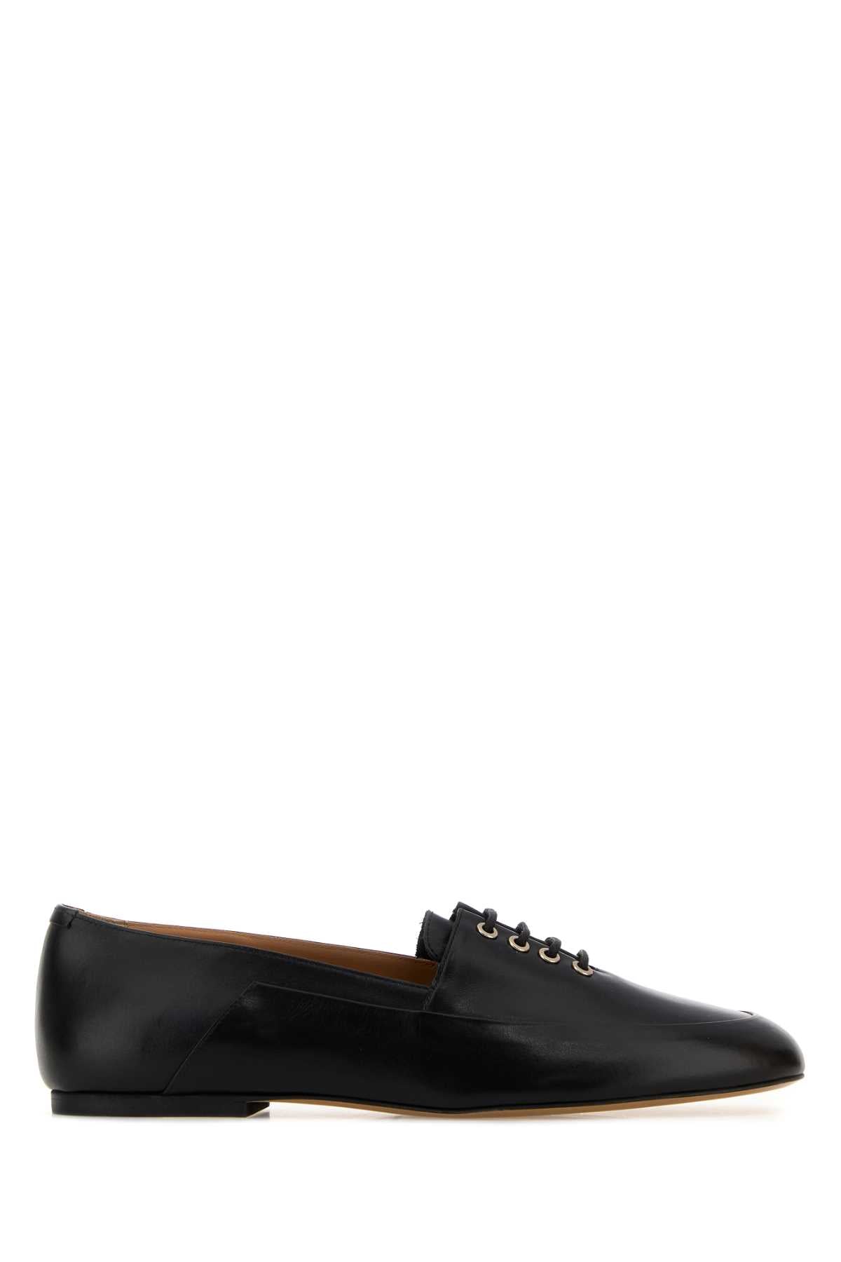 Jil Sander Women Black Leather Loafers JIL SANDER
