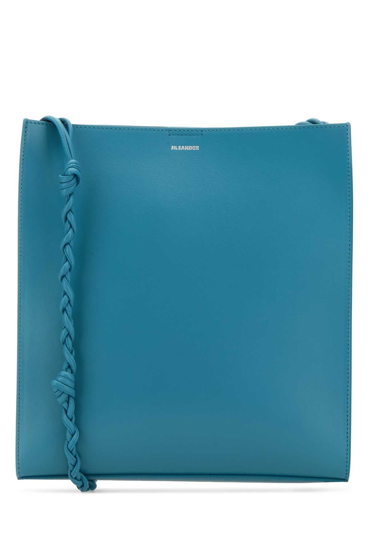 Jil Sander Women Turquoise Leather Medium Tangle Crossbody Bag JIL SANDER