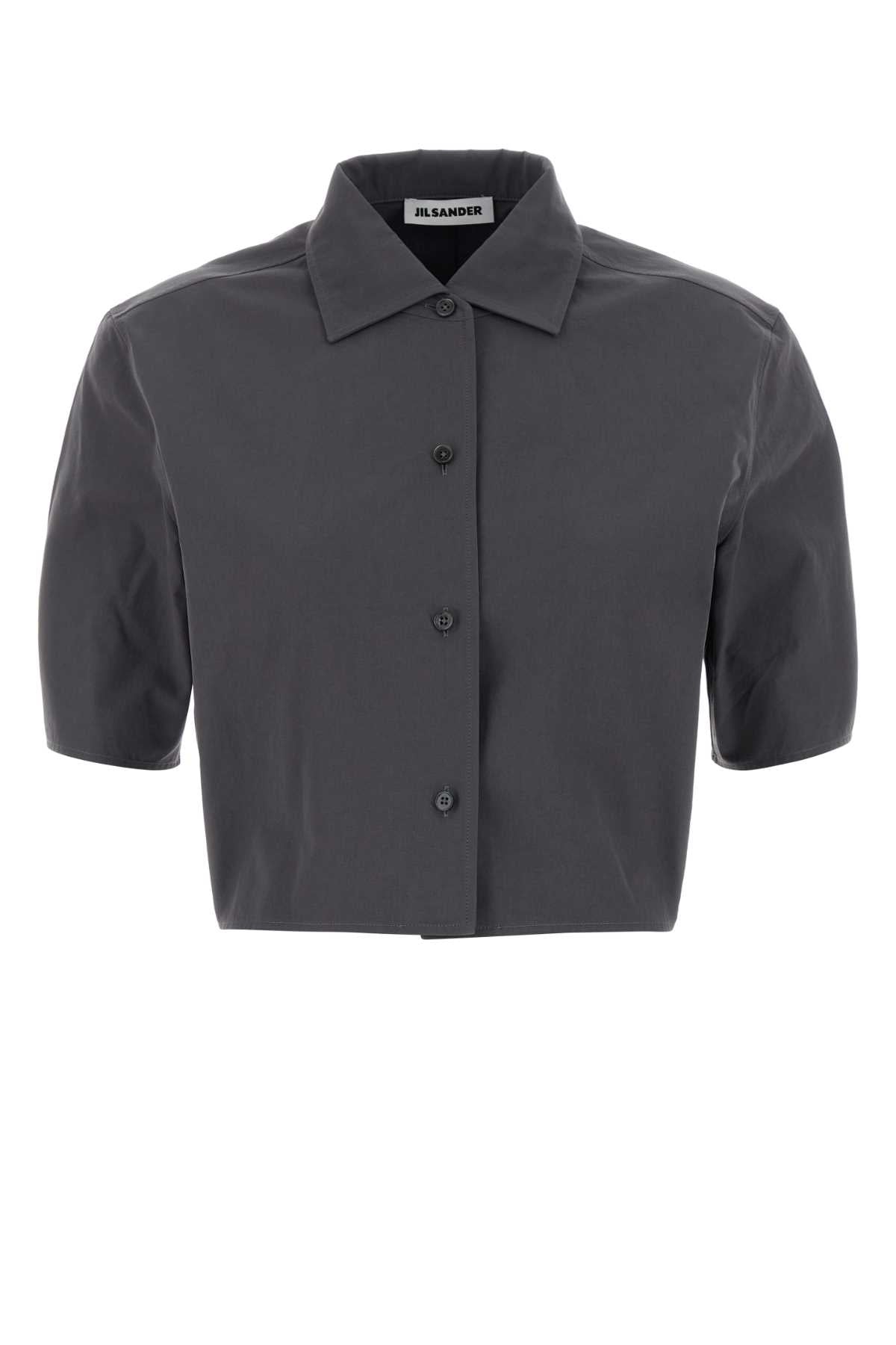 Jil Sander Women Dark Grey Poplin Shirt JIL SANDER