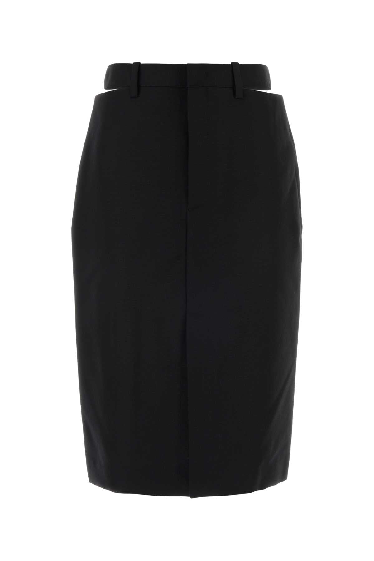 Jil Sander Women Black Wool Blend Skirt JIL SANDER