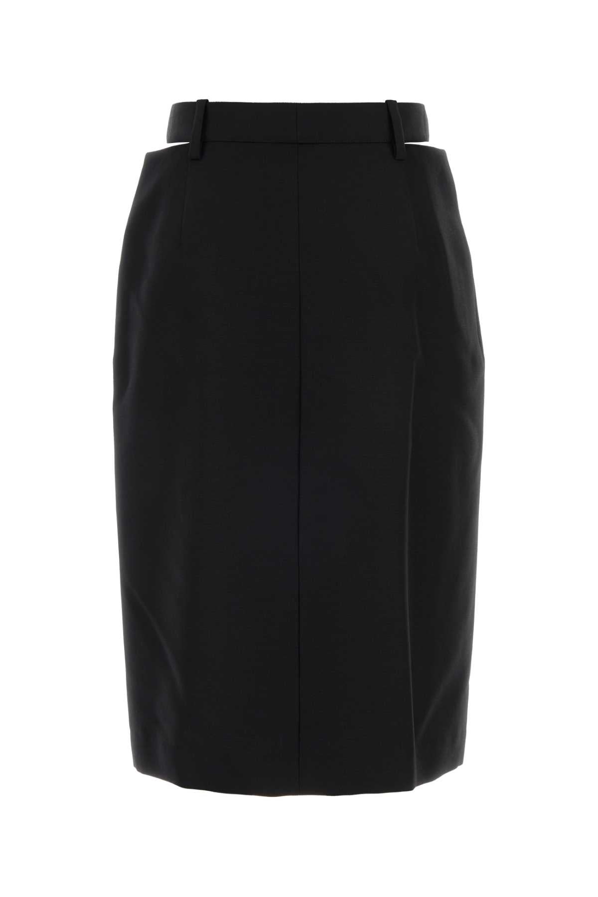 Jil Sander Women Black Wool Blend Skirt JIL SANDER