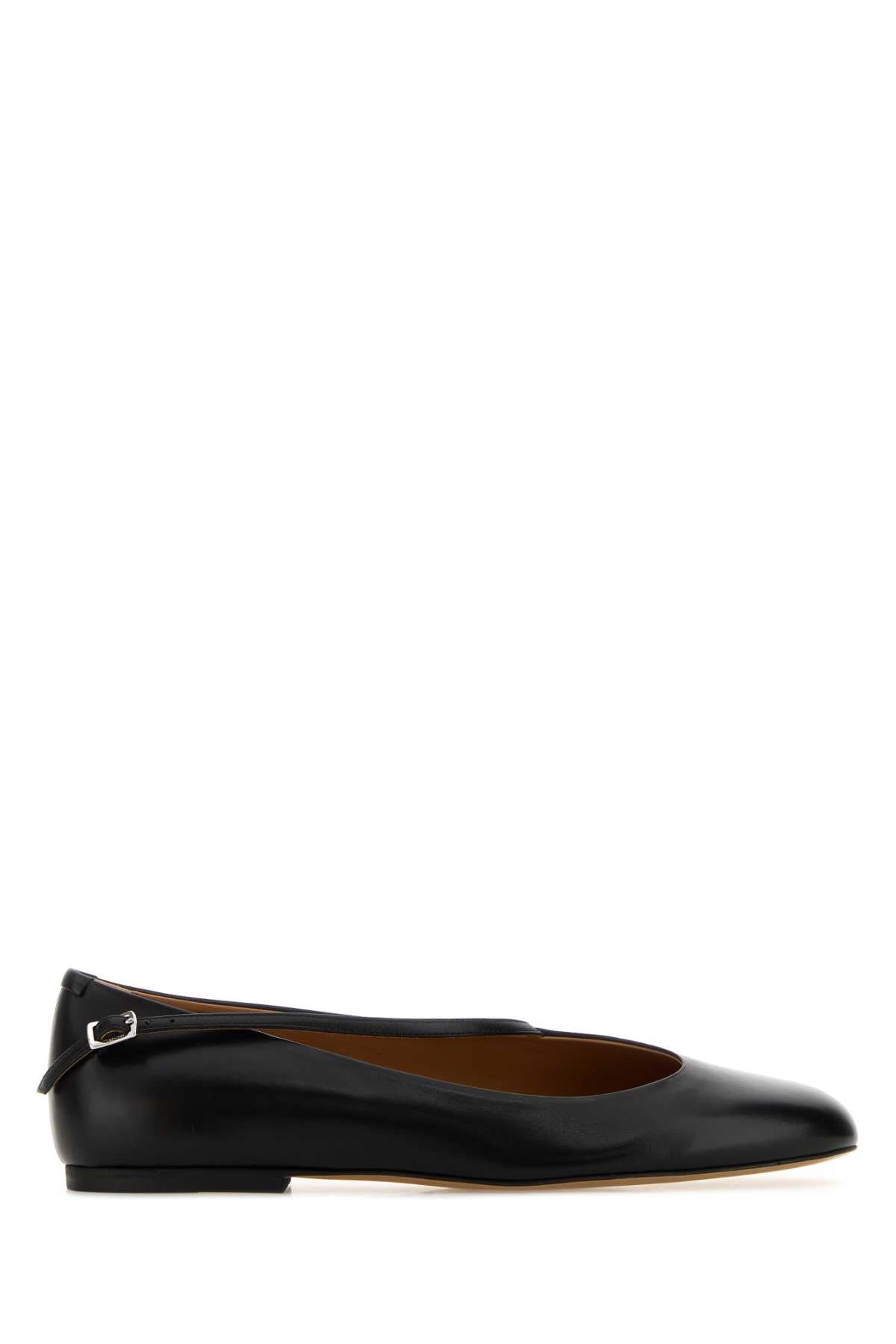 Jil Sander Women Black Leather Elyss Ballerinas JIL SANDER