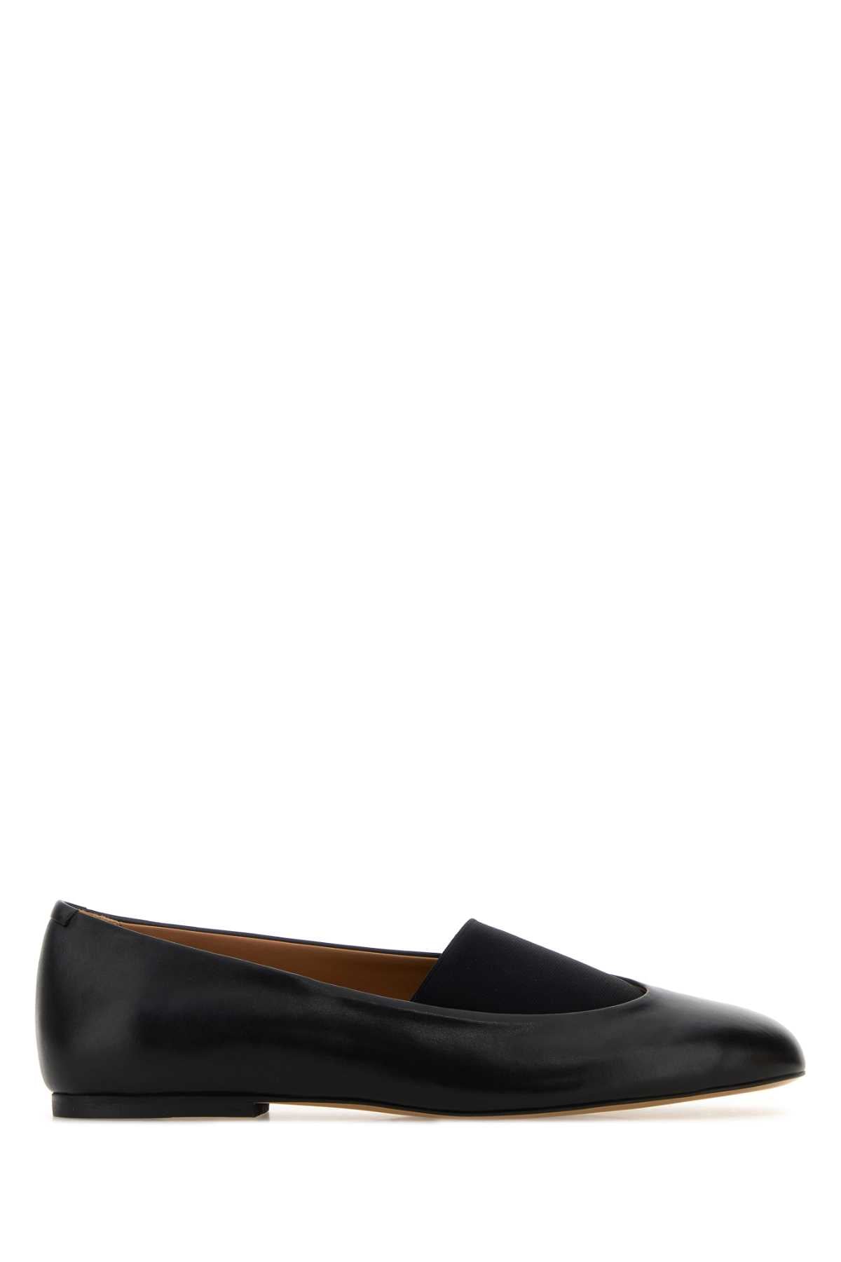 Jil Sander Women Black Leather Elyss Ballerinas JIL SANDER
