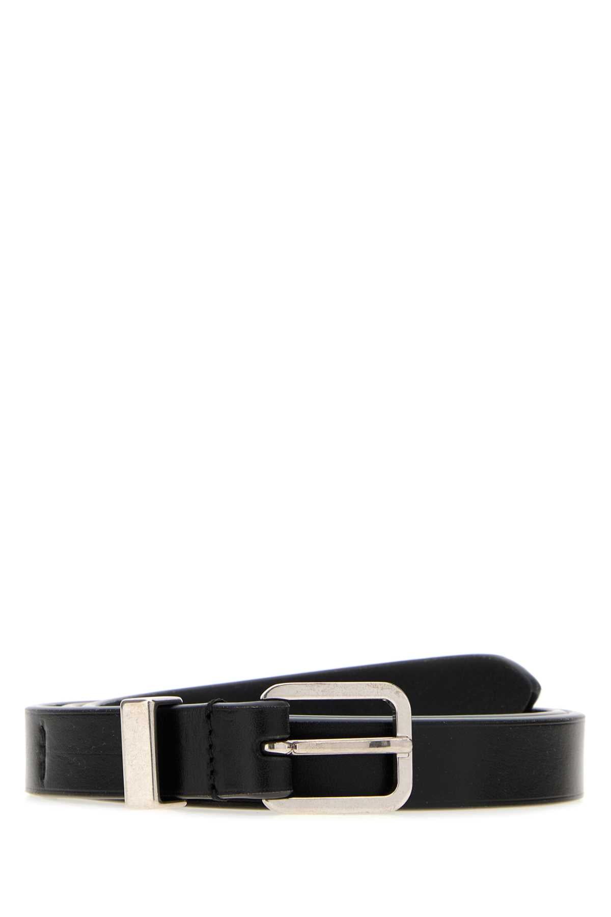 Jil Sander Women Black Leather Belt JIL SANDER