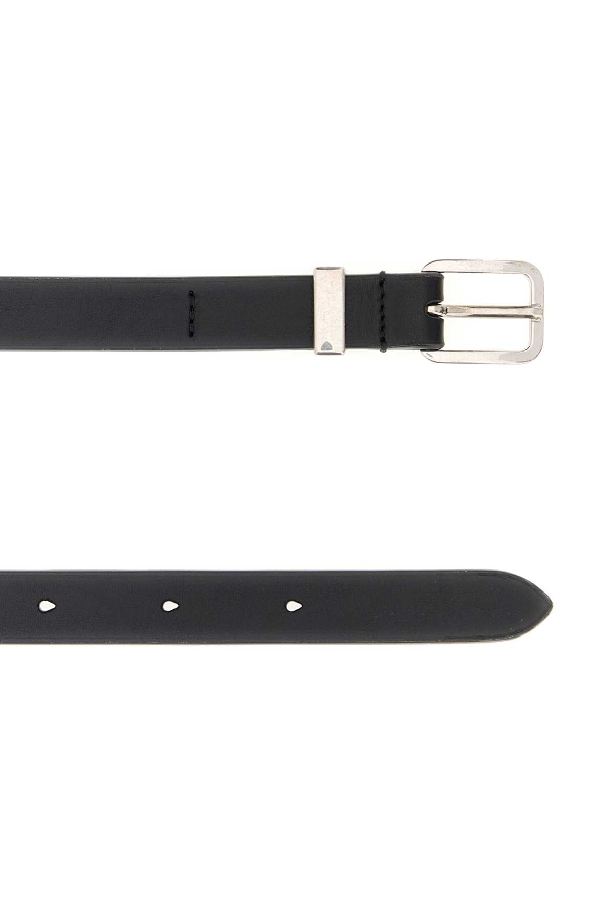 Jil Sander Women Black Leather Belt JIL SANDER