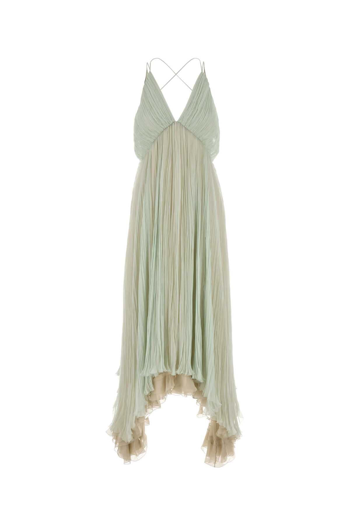 Alberta Ferretti Women Pastel Green Chiffon Dress ALBERTA FERRETTI