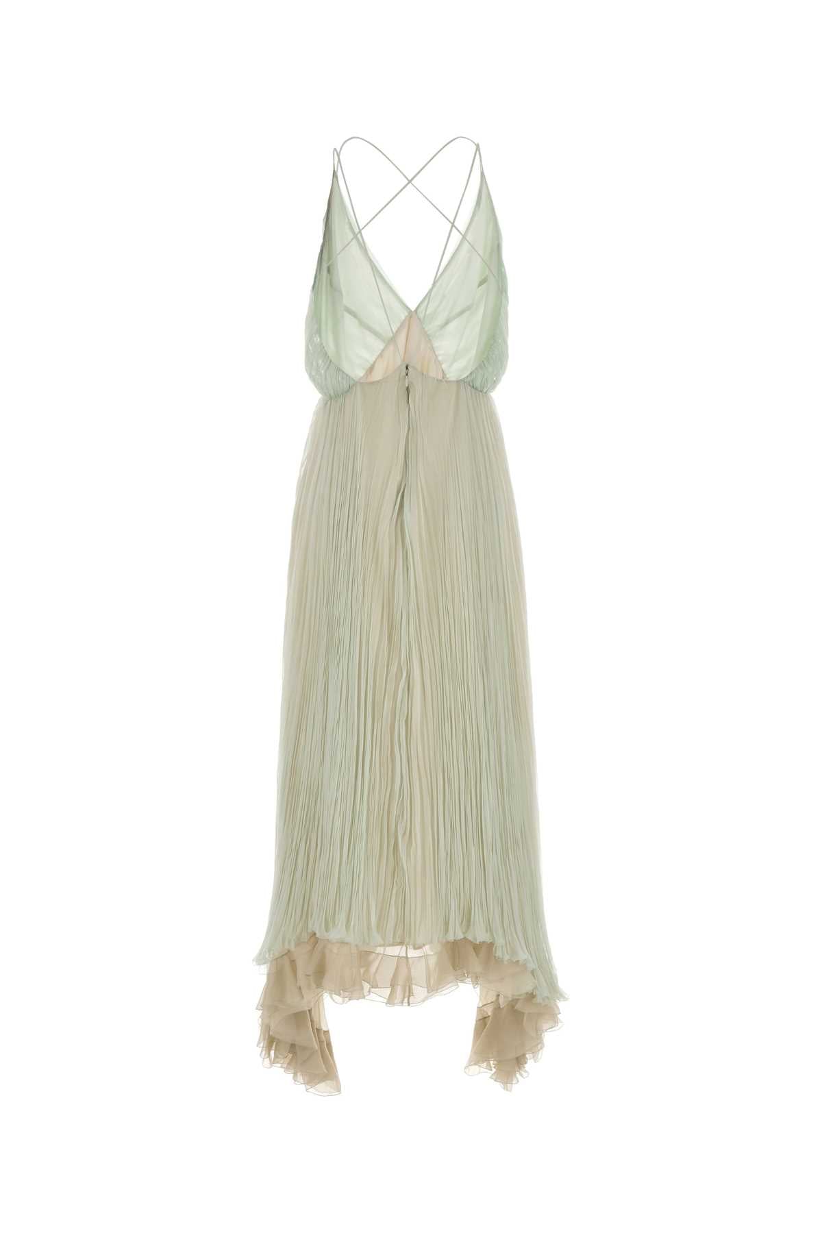 Alberta Ferretti Women Pastel Green Chiffon Dress ALBERTA FERRETTI