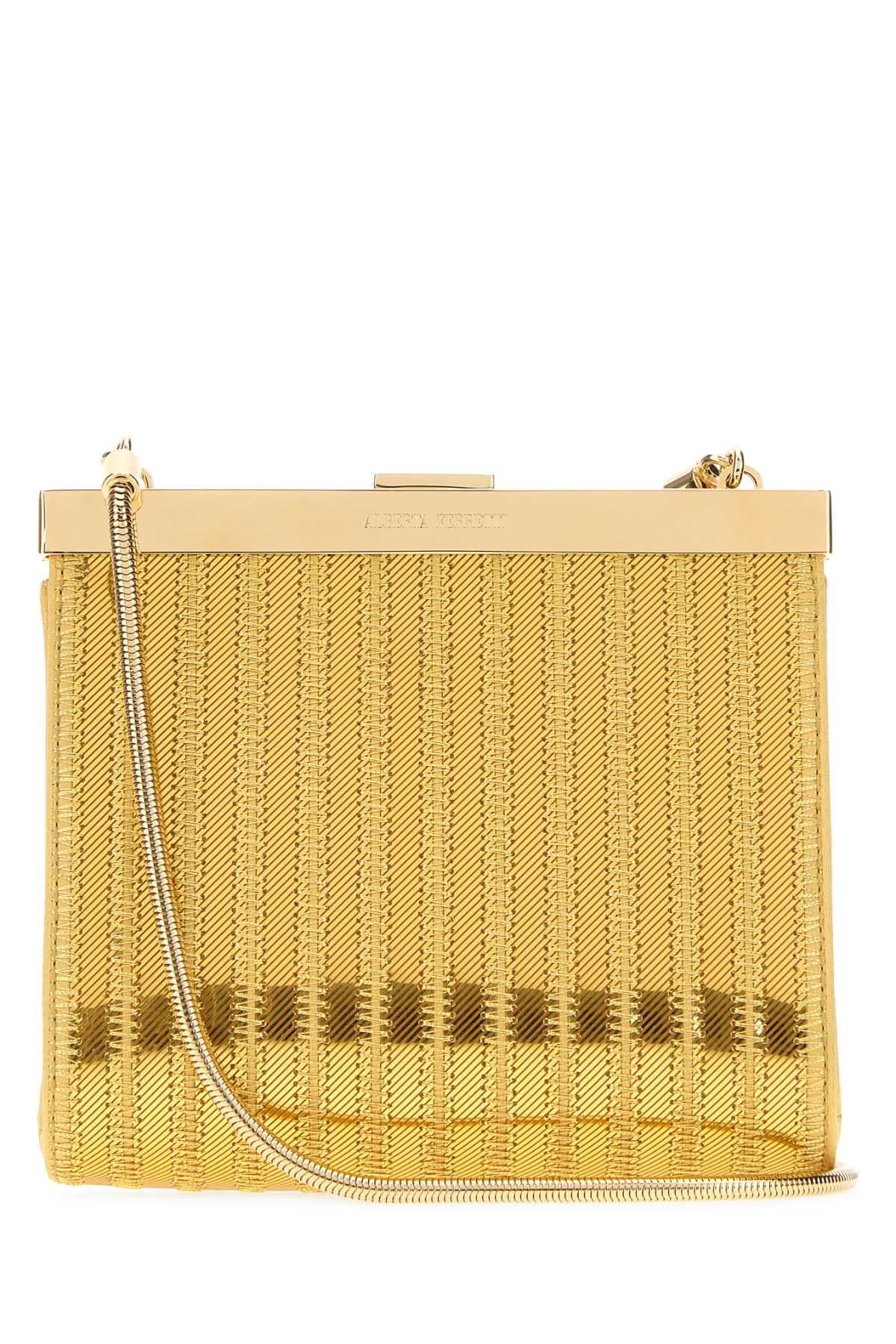 Alberta Ferretti Women Gold Fabric Clutch ALBERTA FERRETTI