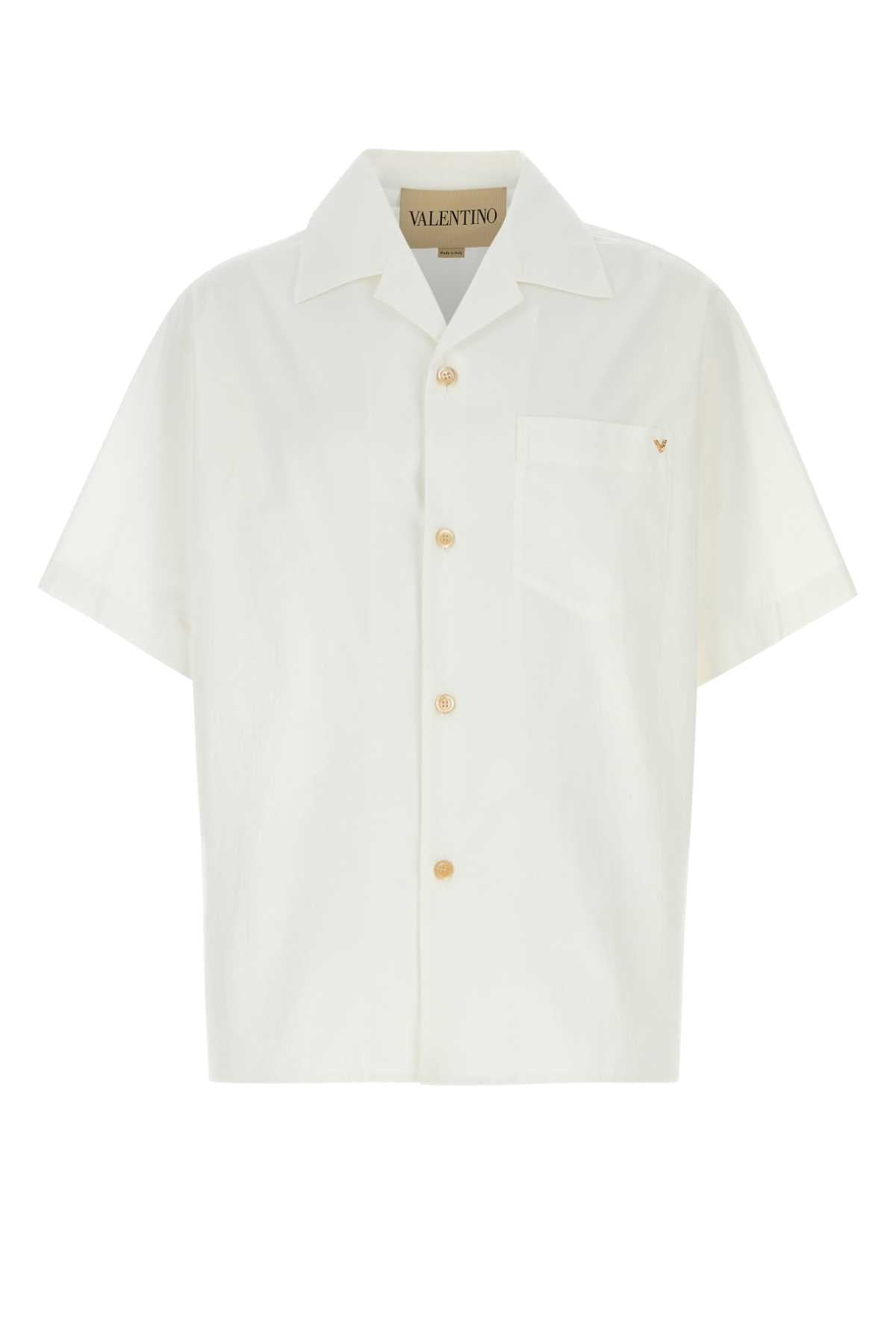 Valentino Garavani Men White Poplin Shirt VALENTINO GARAVANI