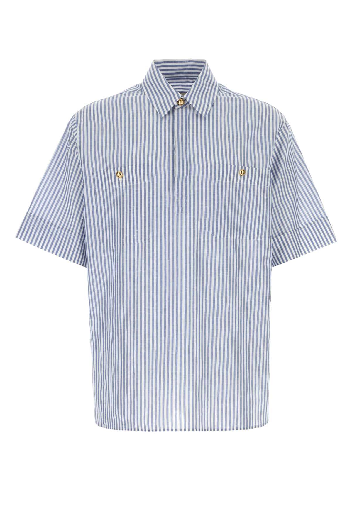 Valentino Garavani Men Embroidered Cotton Blend Shirt VALENTINO GARAVANI
