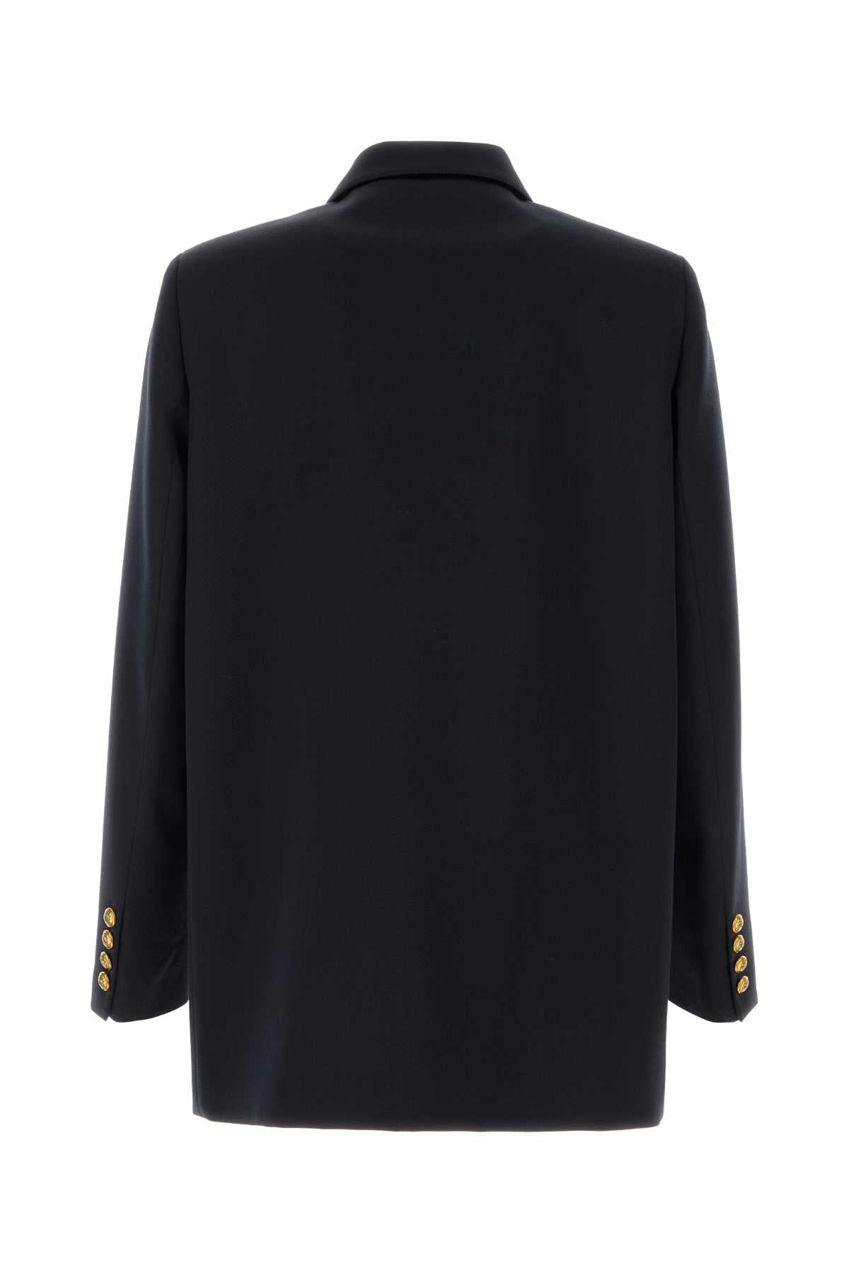 Valentino Garavani Men Navy Blue Wool Blazer VALENTINO GARAVANI