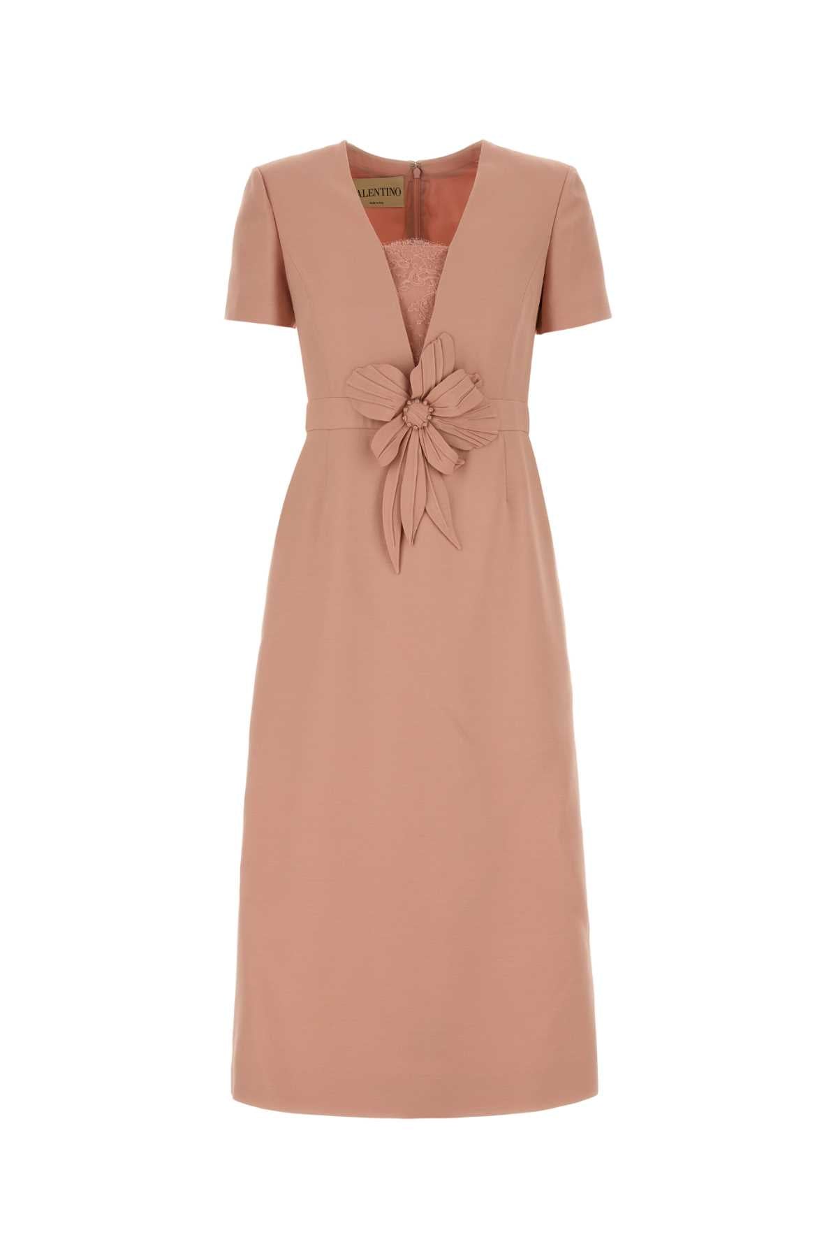 Valentino Garavani Women Pink Wool Blend Dress VALENTINO GARAVANI