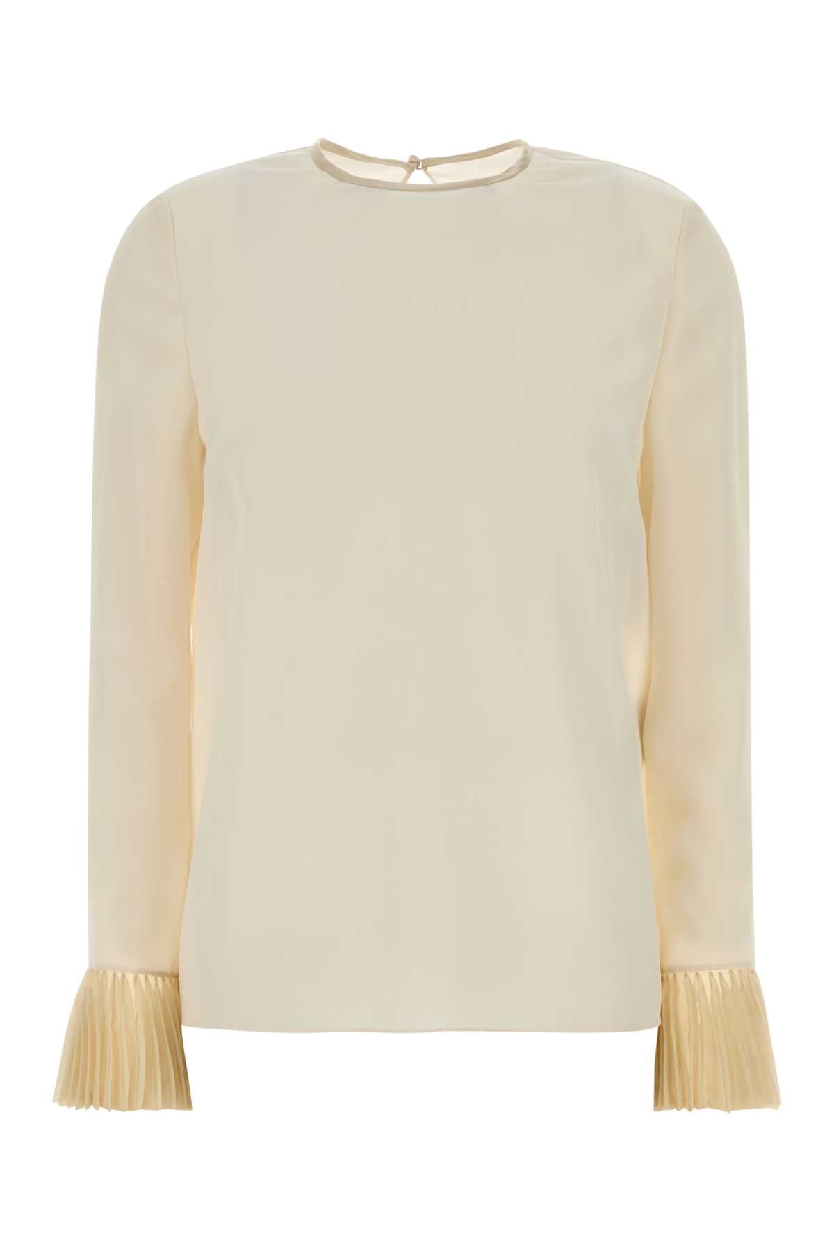 Valentino Garavani Women Ivory Crepe Blouse VALENTINO GARAVANI