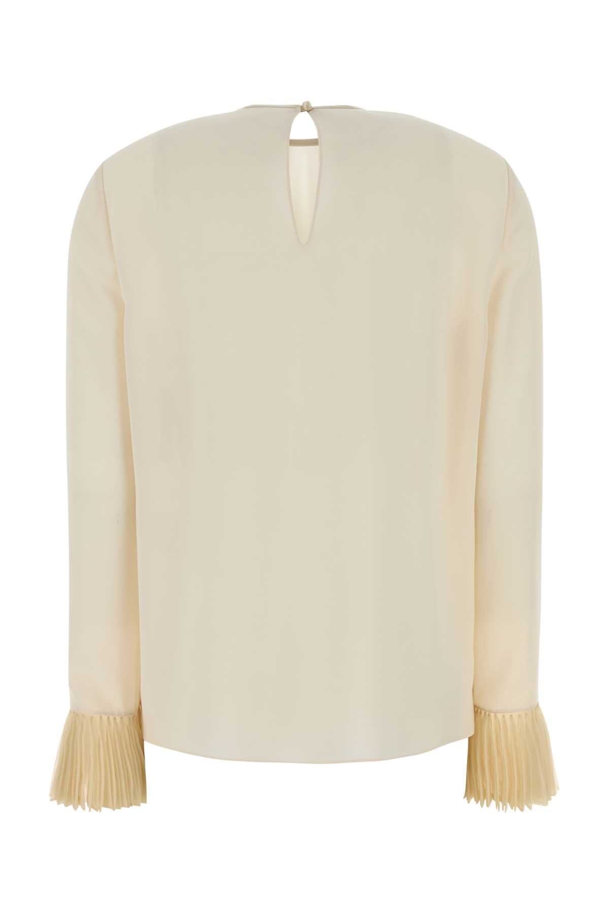 Valentino Garavani Women Ivory Crepe Blouse VALENTINO GARAVANI