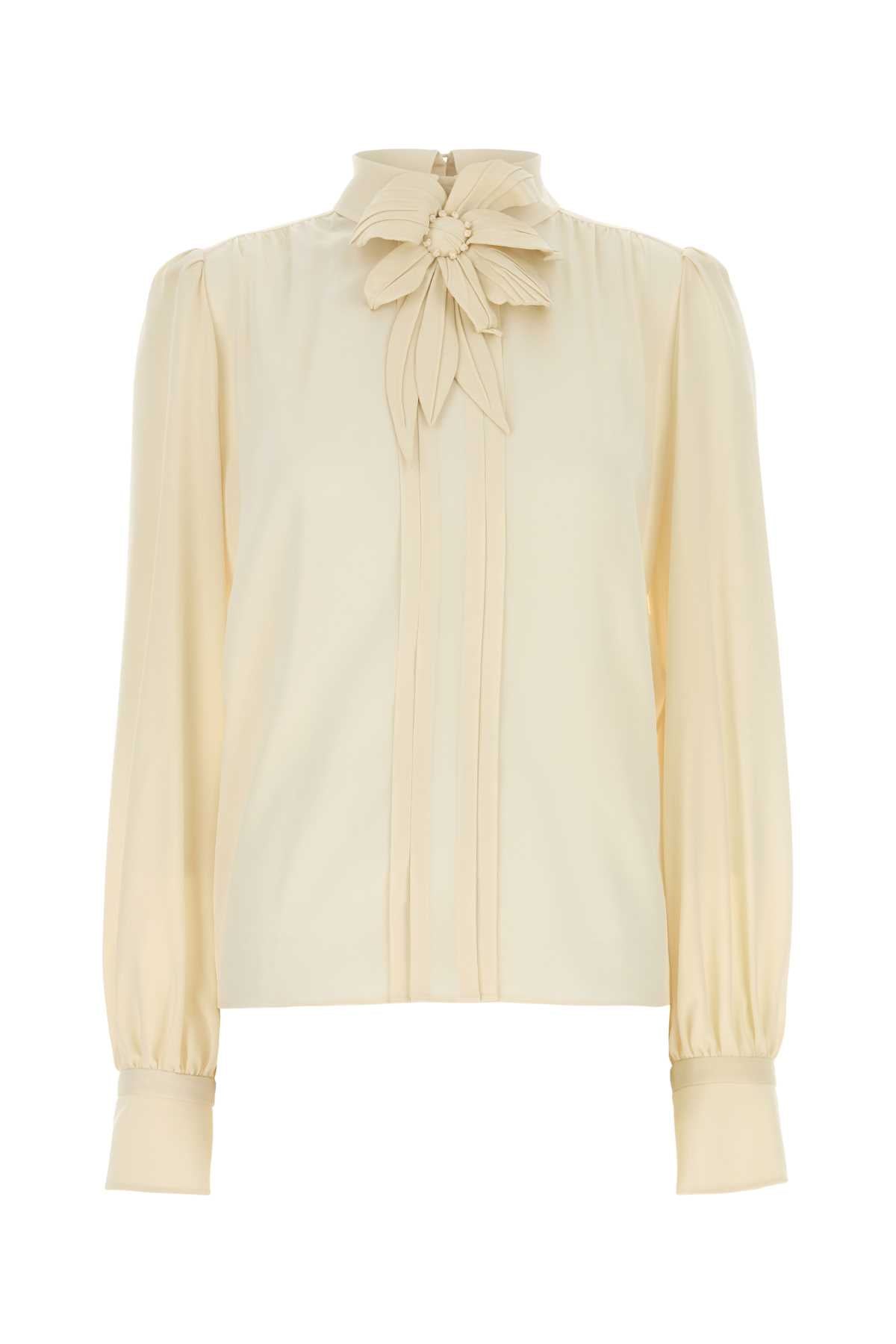 Valentino Garavani Women Cream Silk Blouse VALENTINO GARAVANI