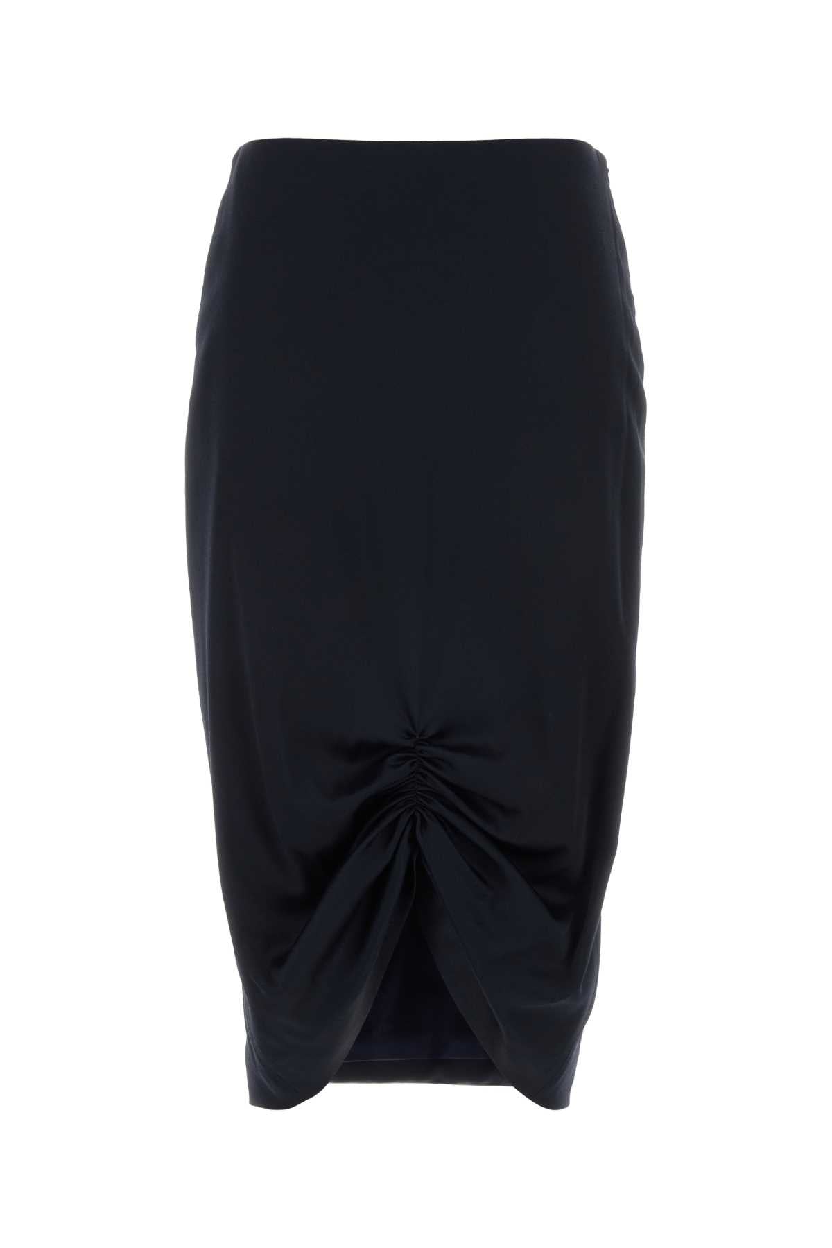 Valentino Garavani Women Midnight Blue Stretch Crepe Skirt VALENTINO GARAVANI