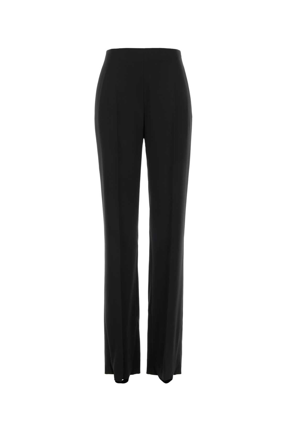 Valentino Garavani Women Black Stretch Satin Pant VALENTINO GARAVANI